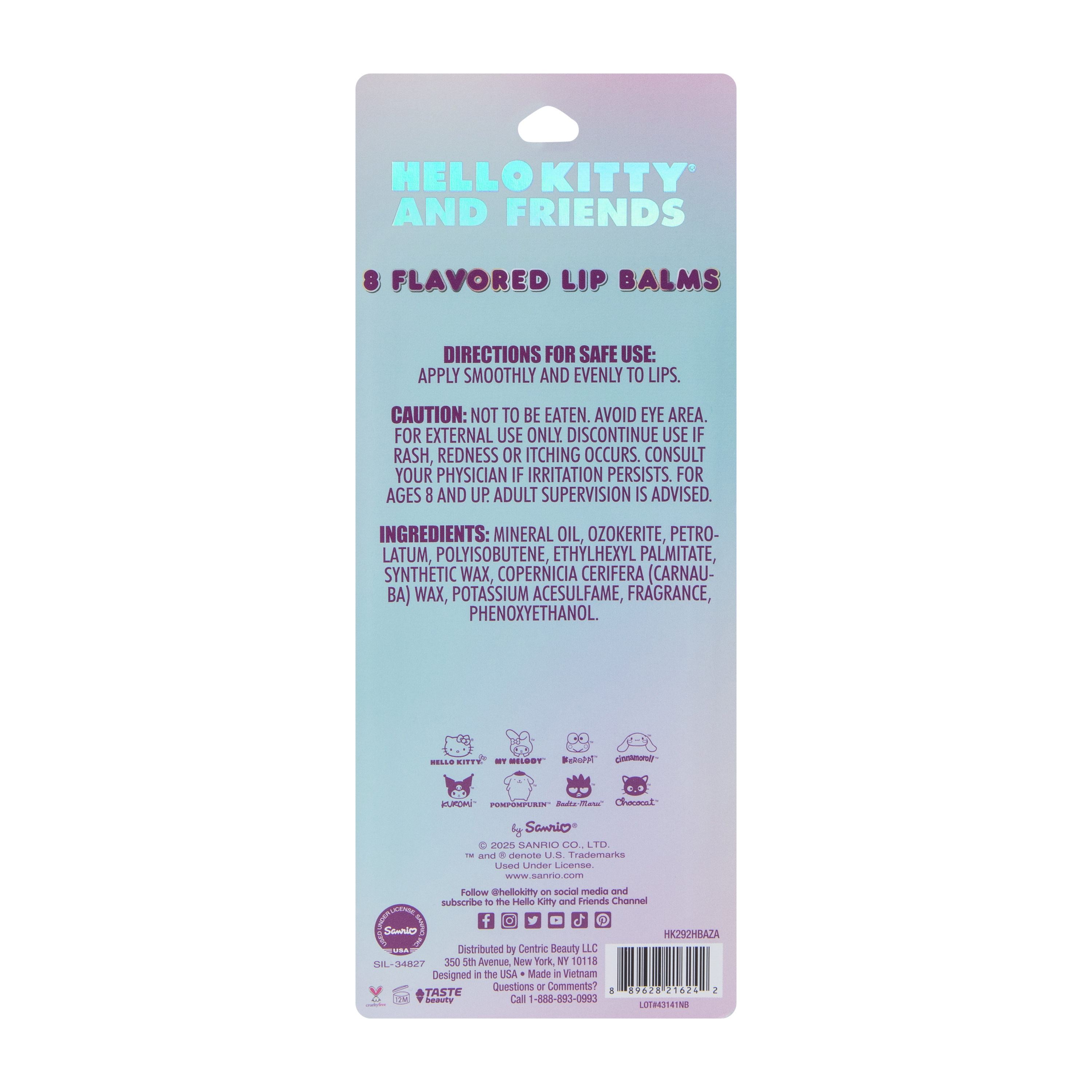 Hello Kitty And Friends® 8 Flavored Lip Balms 0.9oz