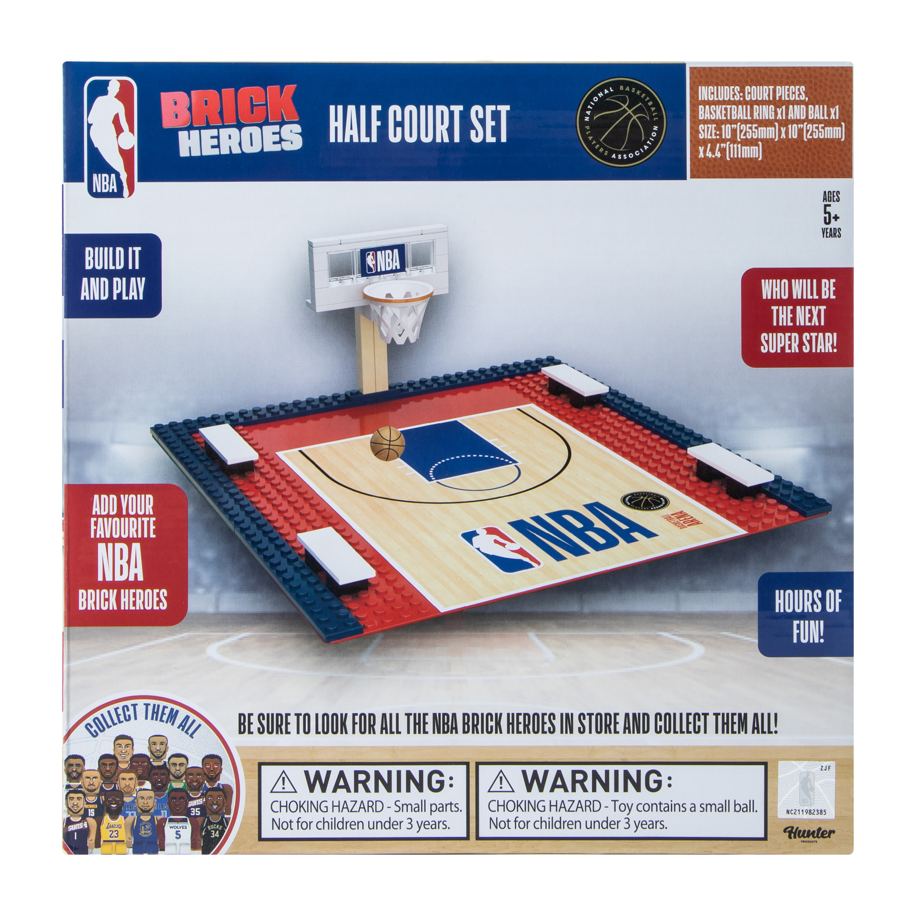NBA Brick Heroes Half Court Set