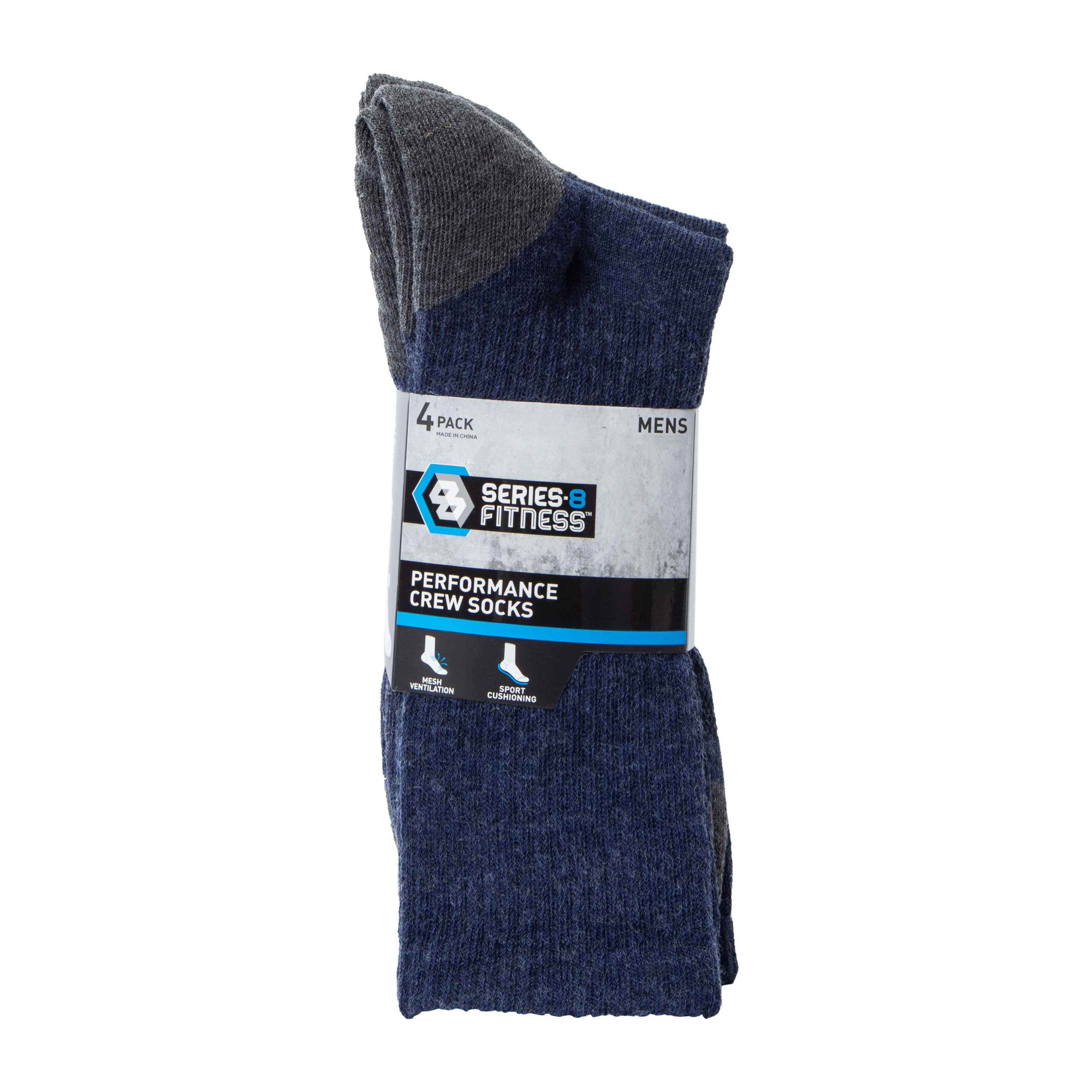 Young Men's Series-8 Fitness™ Performance Crew Socks  4-Pack