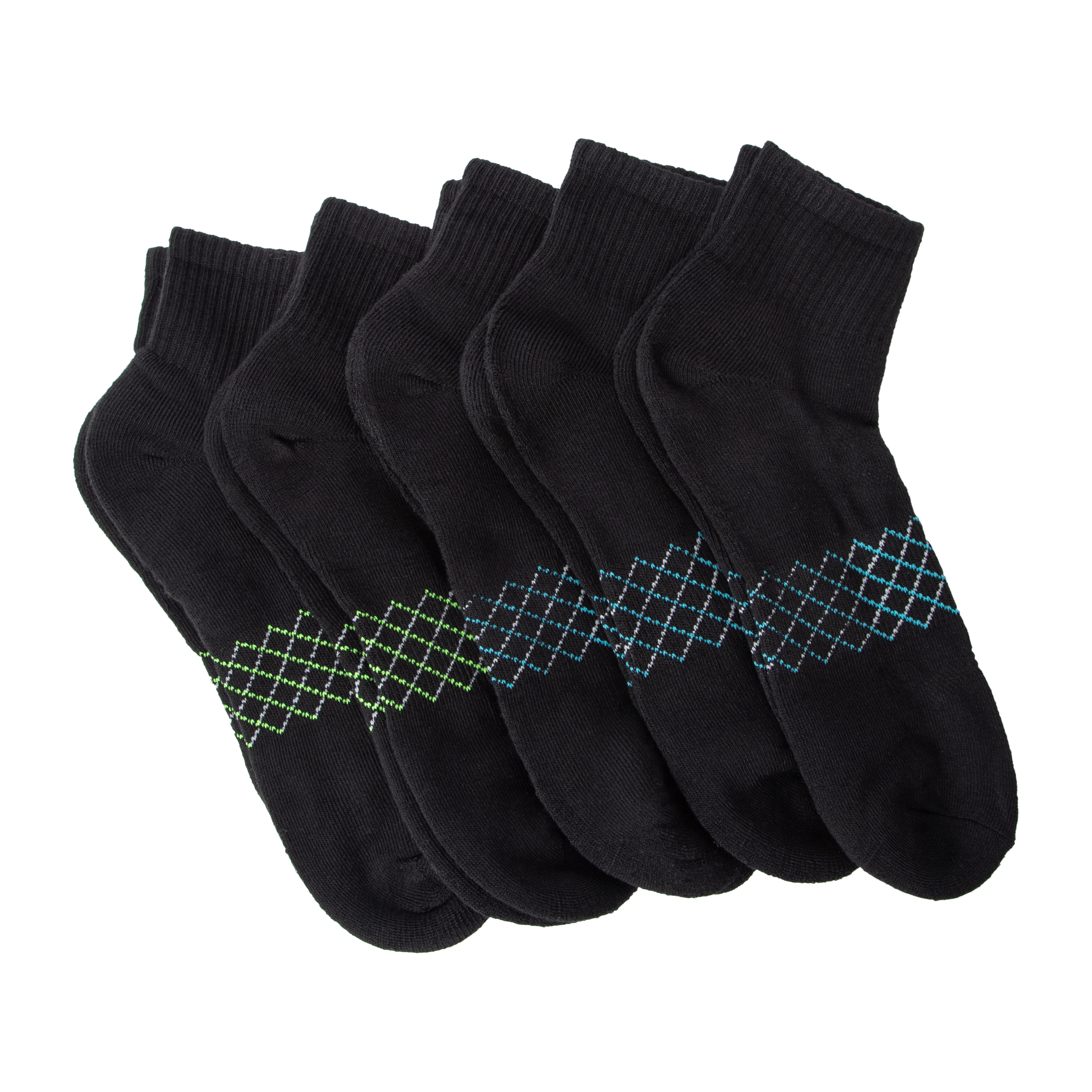 Young Men's Series-8 Fitness™ Performance Qtr Crew Socks 5-Pack