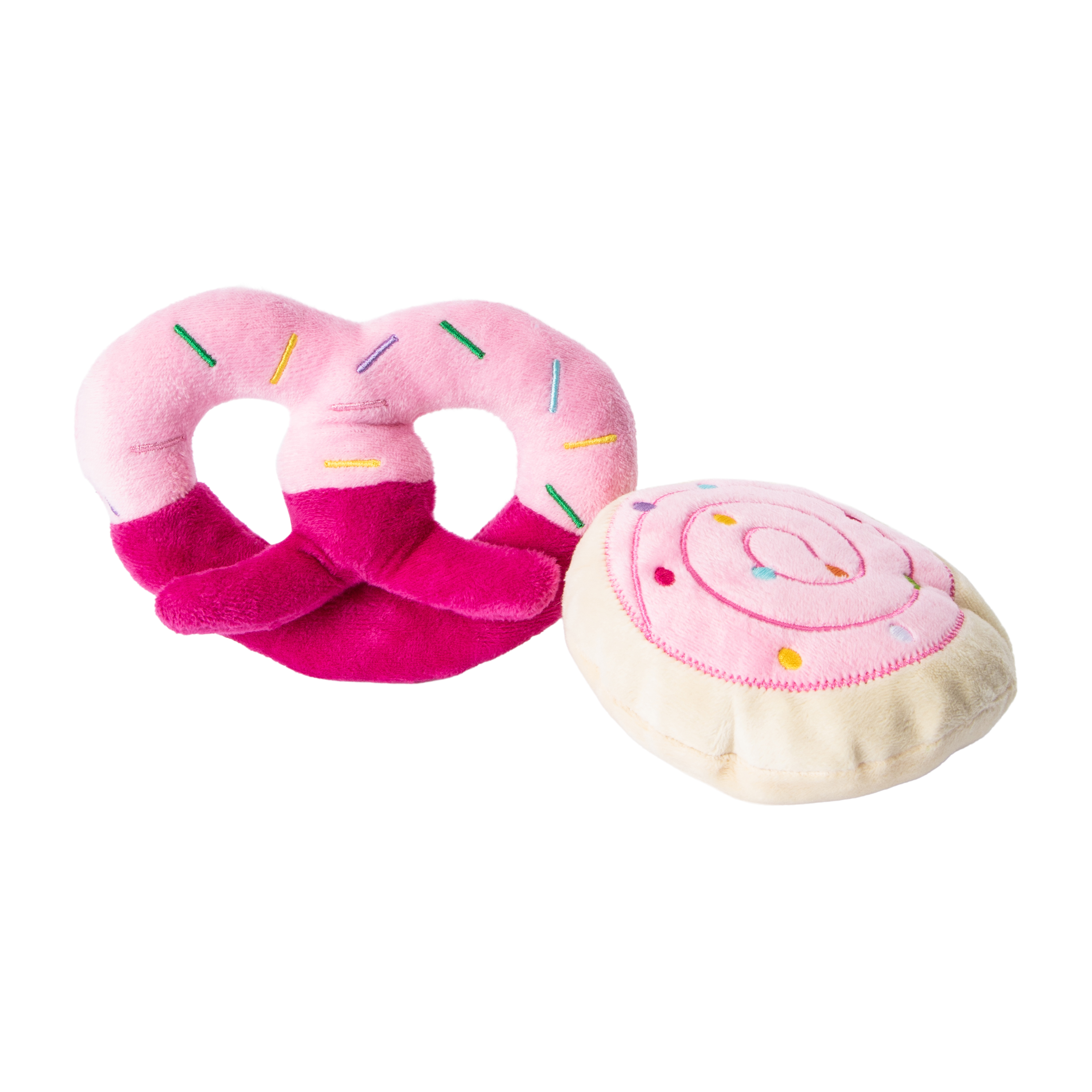 Foodiez Plush Dog Toys With Squeaker 2-Pack