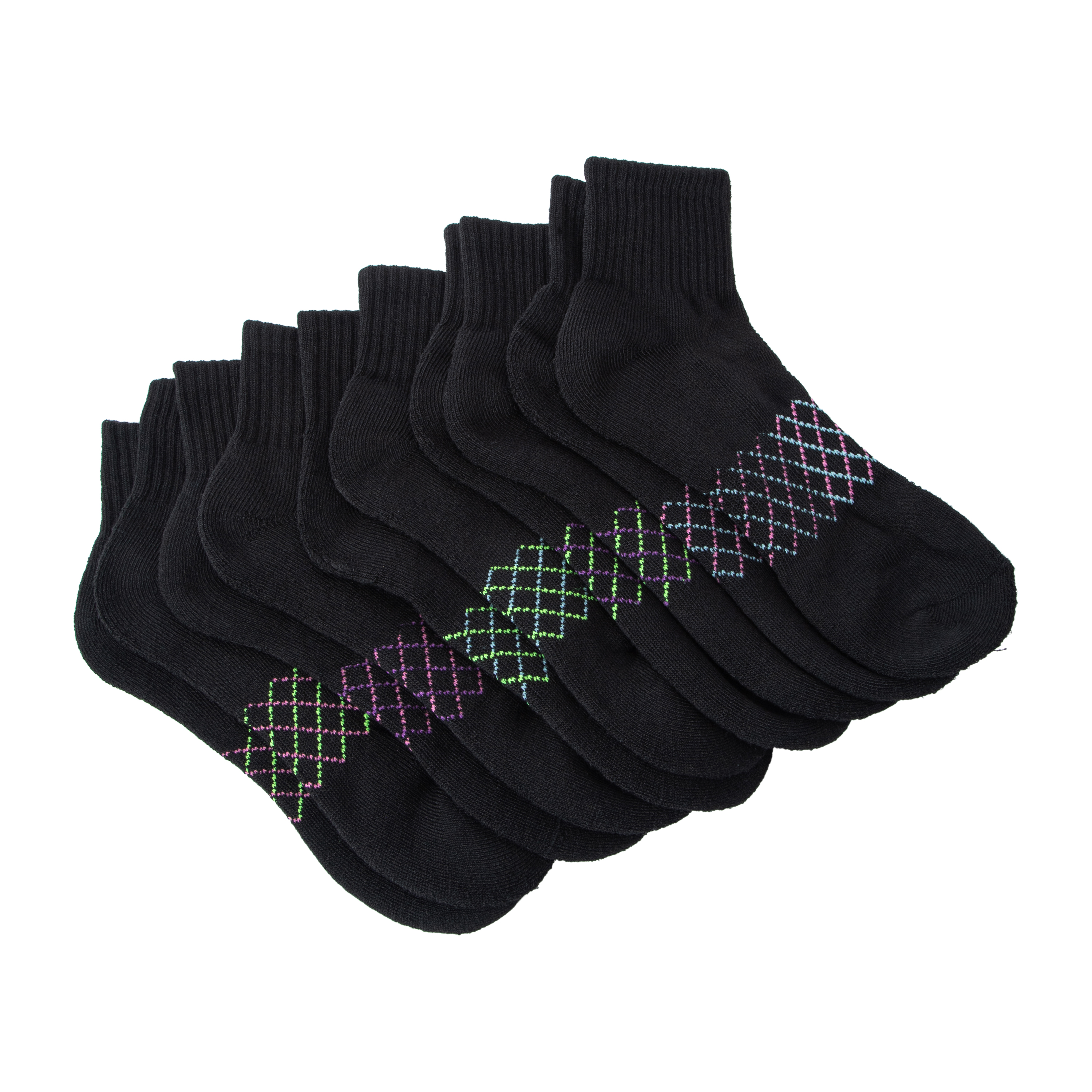 Juniors Series-8 Fitness™ Performance Qtr Crew Socks 5-Pairs