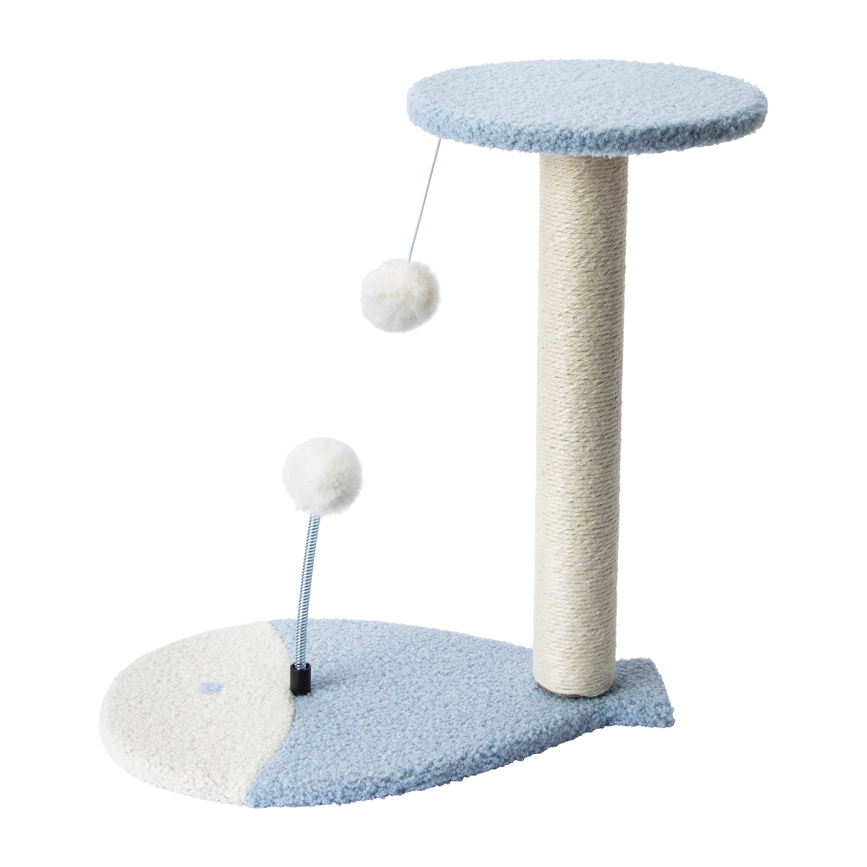 Cat Scratching Post With Perch & Teaser Toys