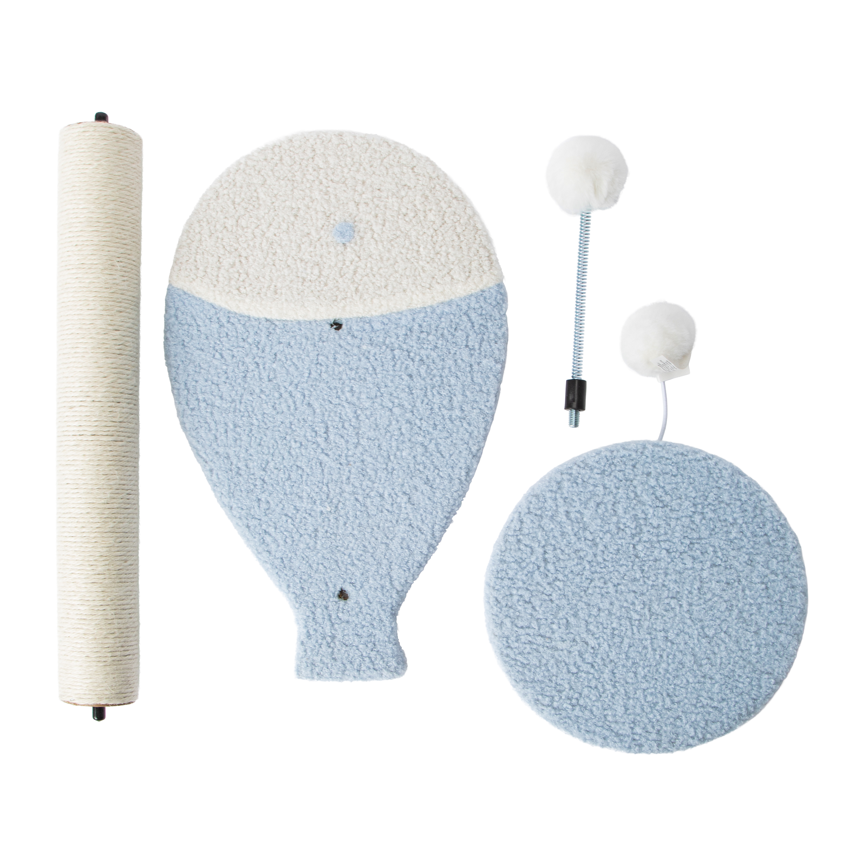 Cat Scratching Post With Perch & Teaser Toys