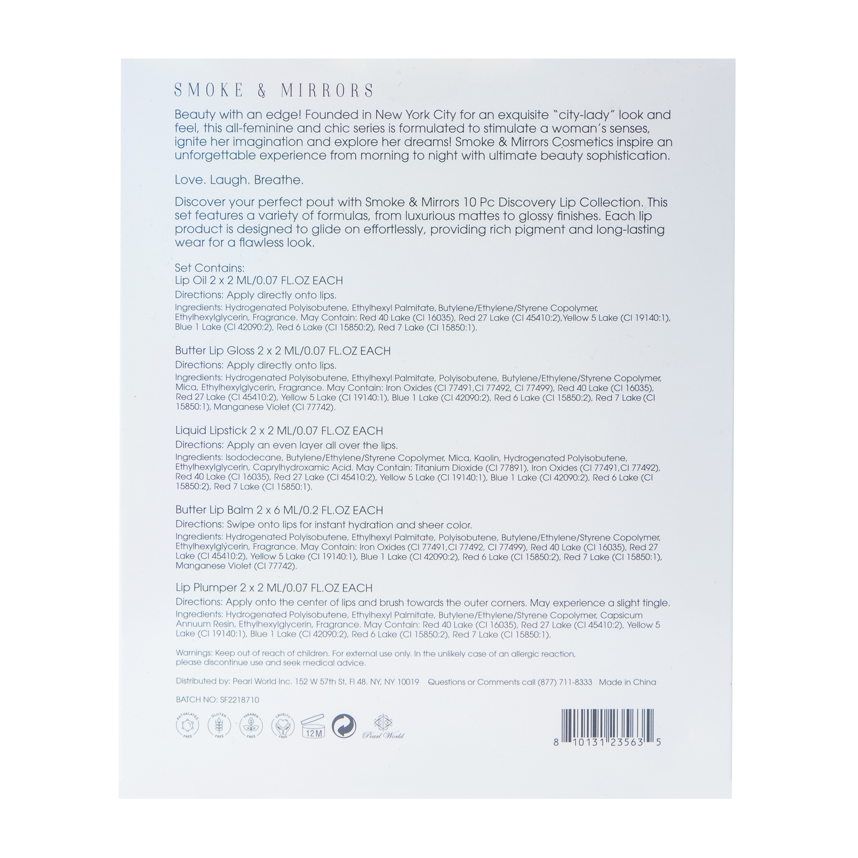 Smoke & Mirrors Lip Essentials Discovery Lip Collection 10-Piece