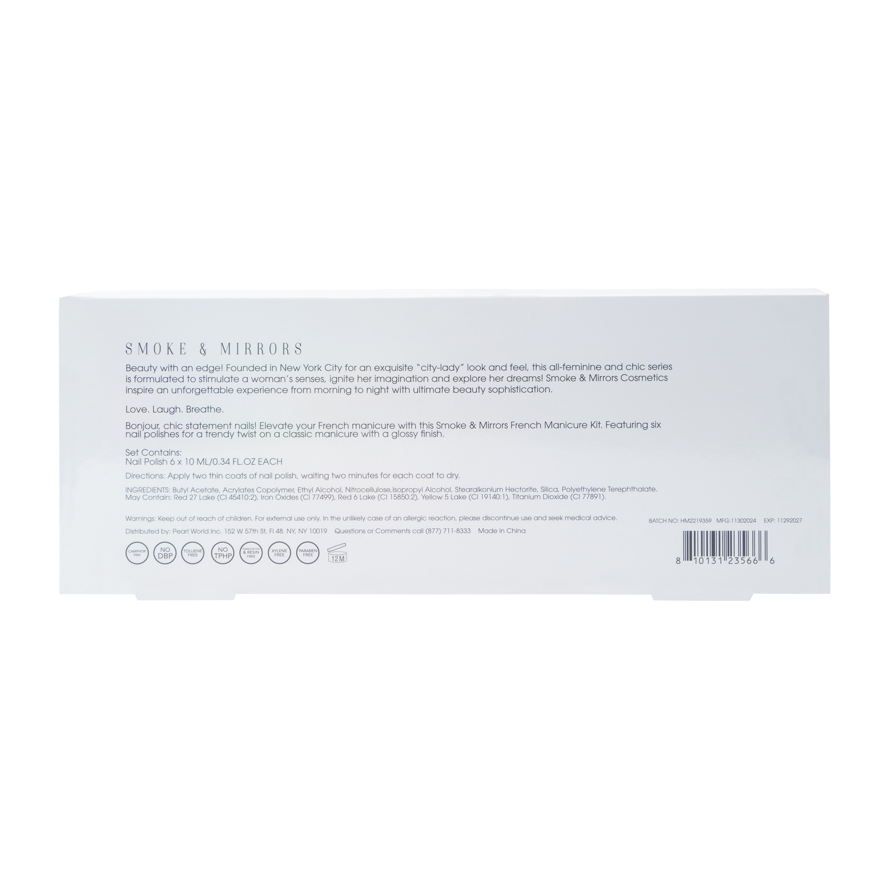 Smoke & Mirrors French Manicure Kit 6-Pieces
