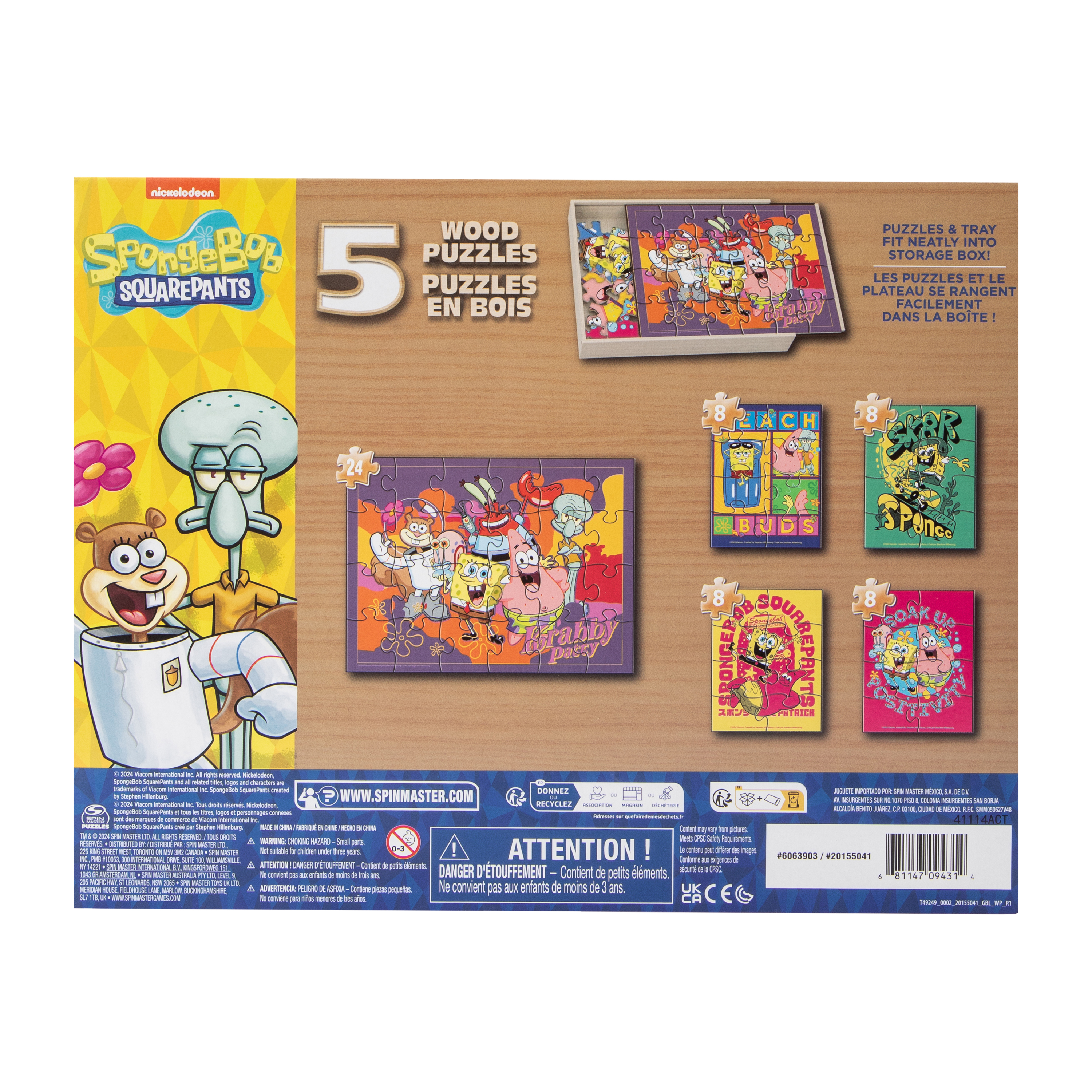 SpongeBob SquarePants™ Wood Puzzles 5-Pack