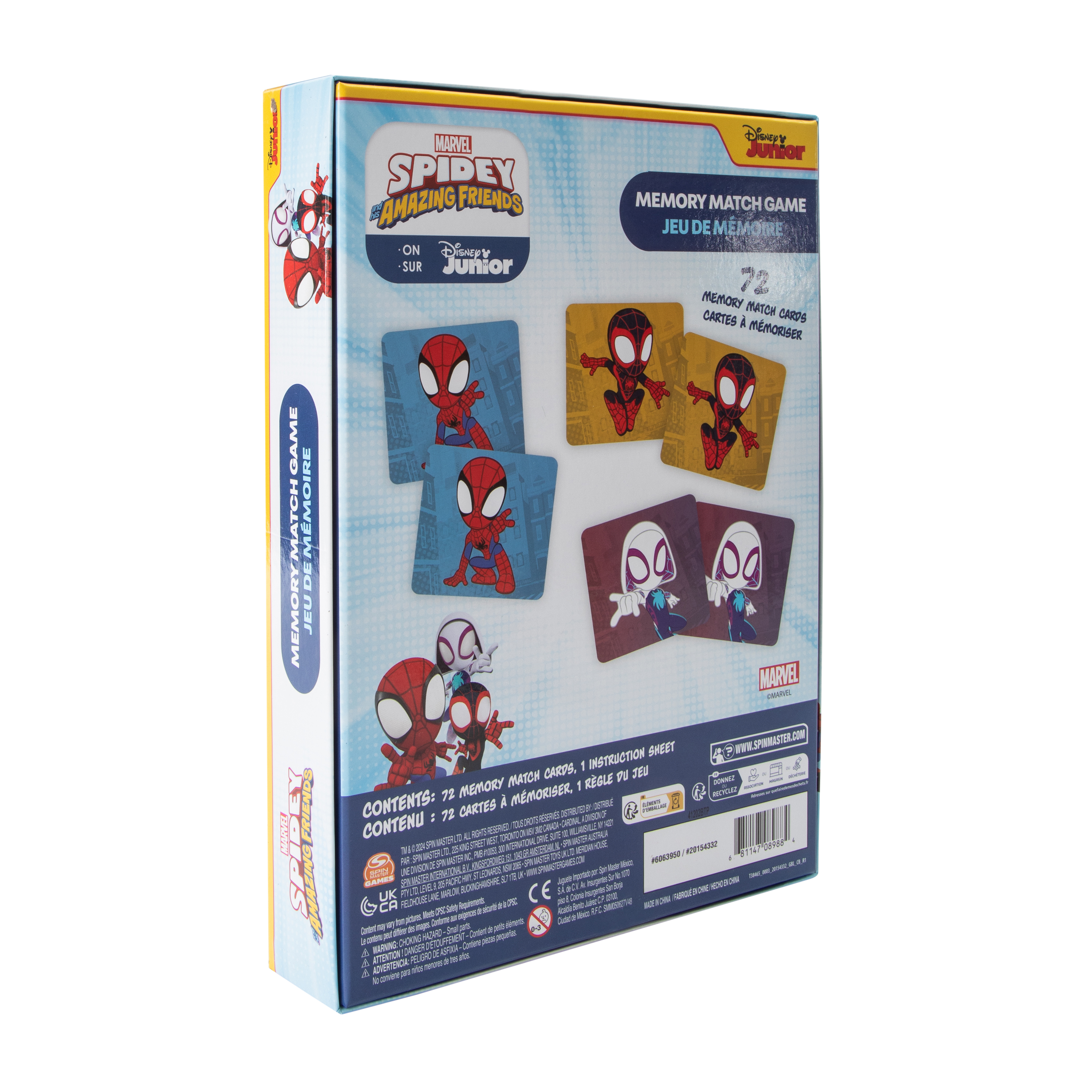 Marvel Spidey And His Amazing Friends Memory Match Game