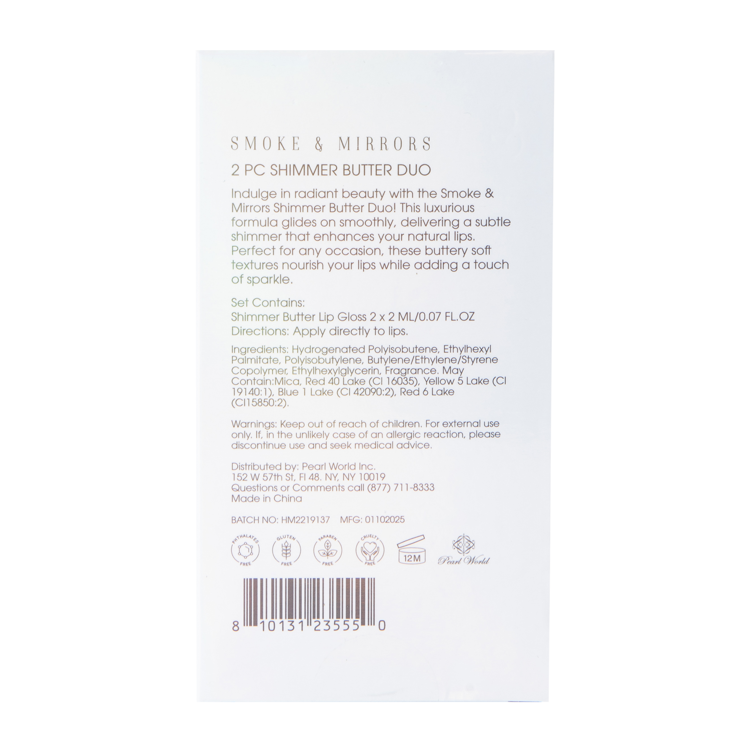 Shine & Swirl Shimmer Butter Lip Gloss 2-Pc