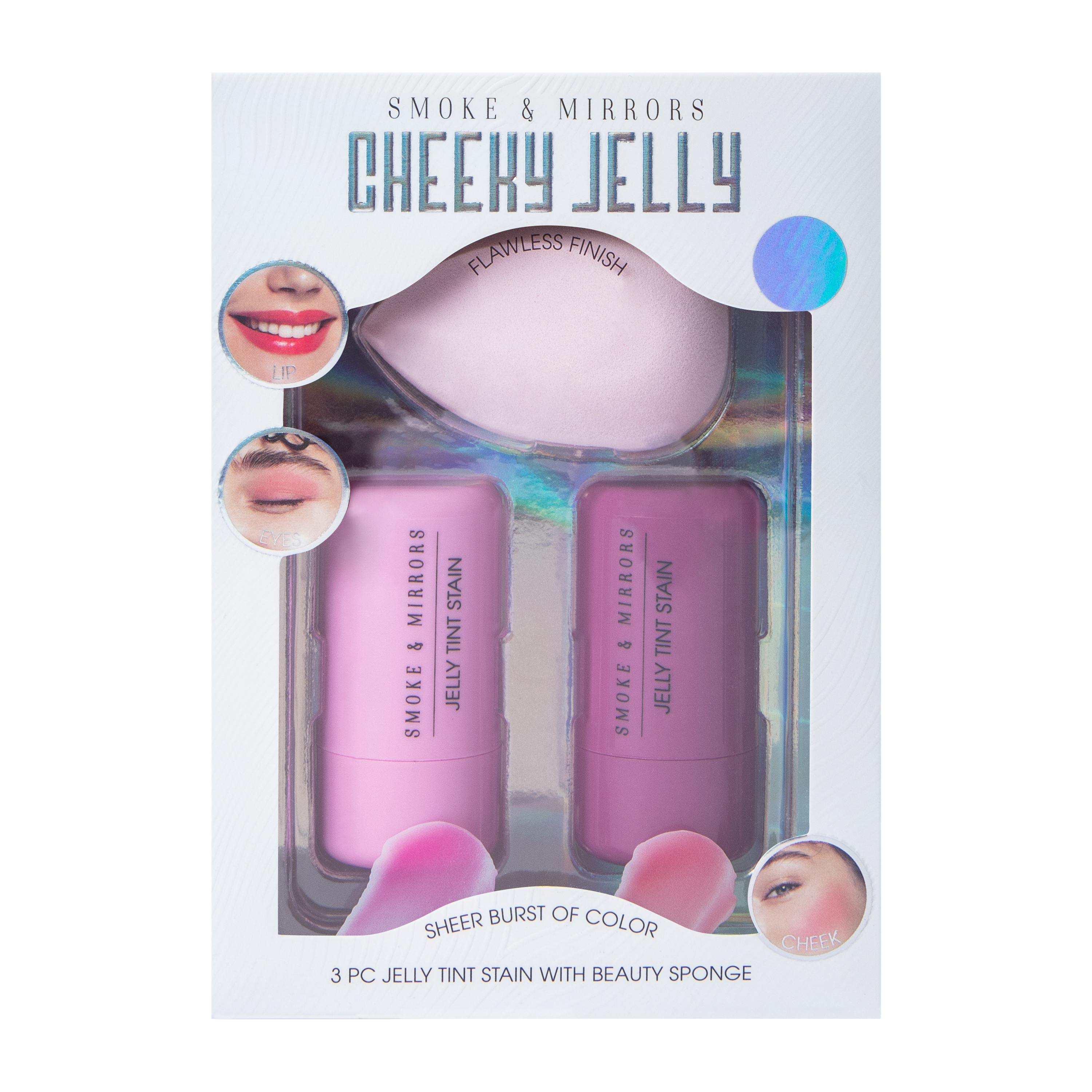 Cheeky Jelly - Jelly Tint Stain With Beauty Sponge 3-Pack