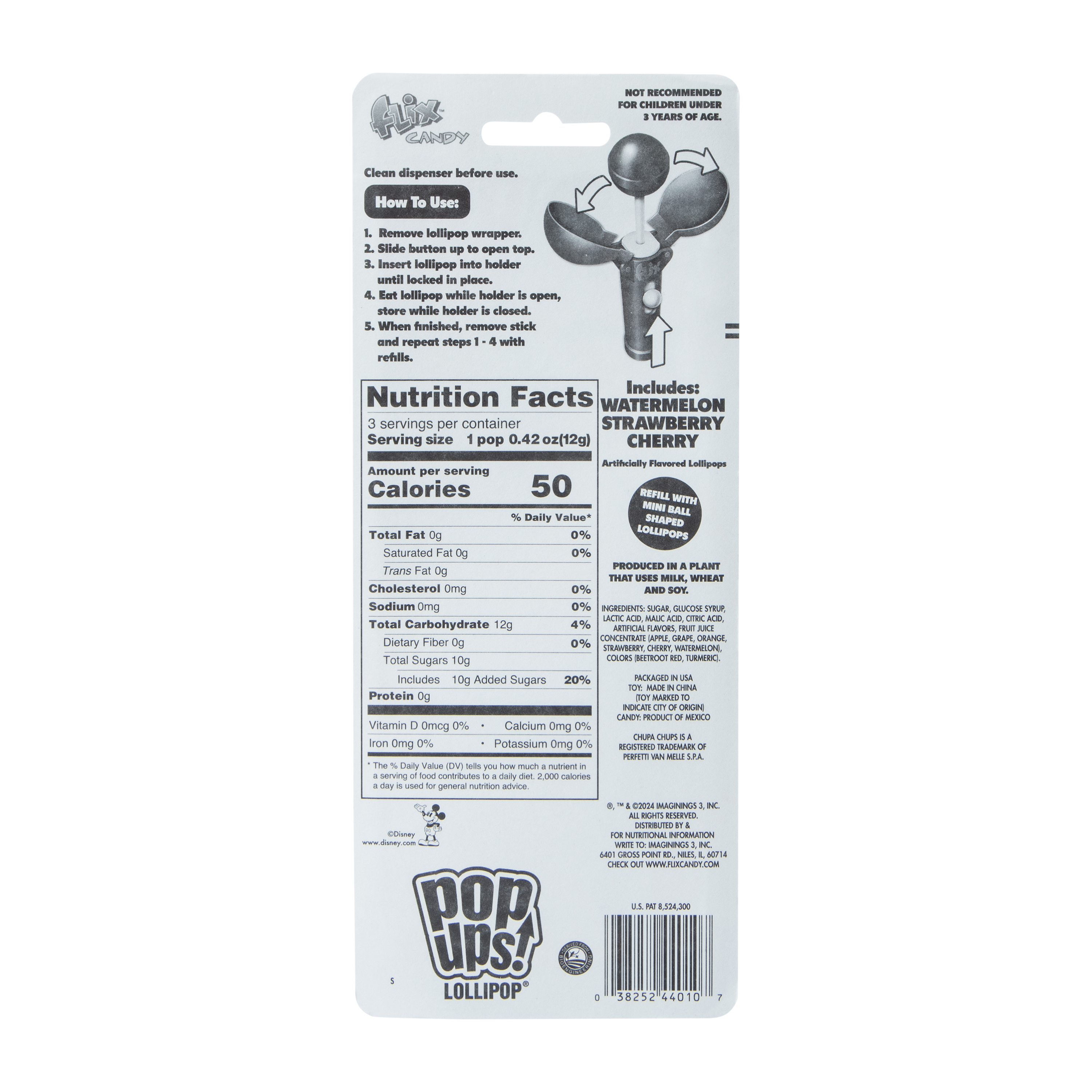 Disney Junior Mickey Pop Ups!® Flix™ Candy 1.26oz (Styles May Vary)