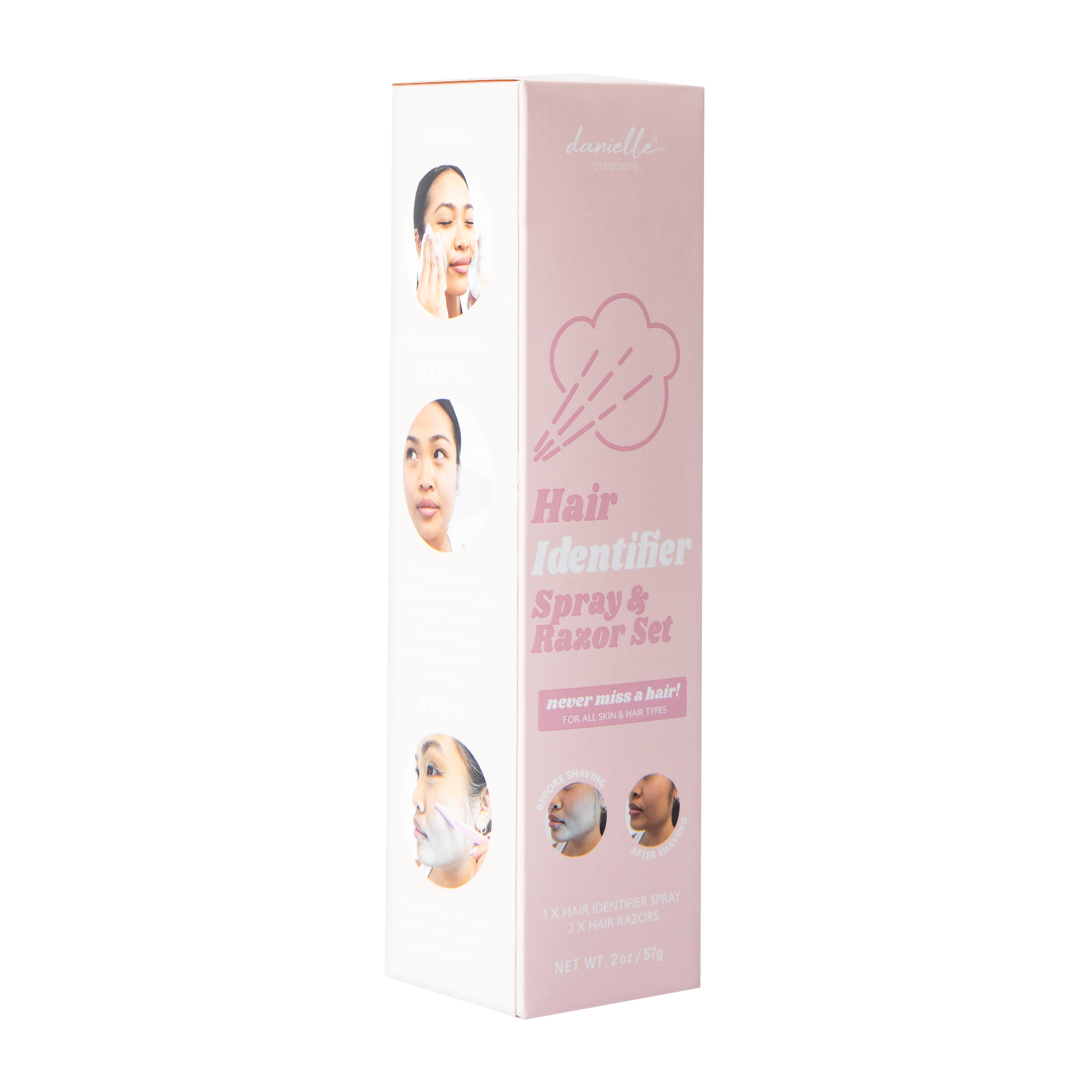 Danielle Creations® Hair Identifier Spray & Razor Set