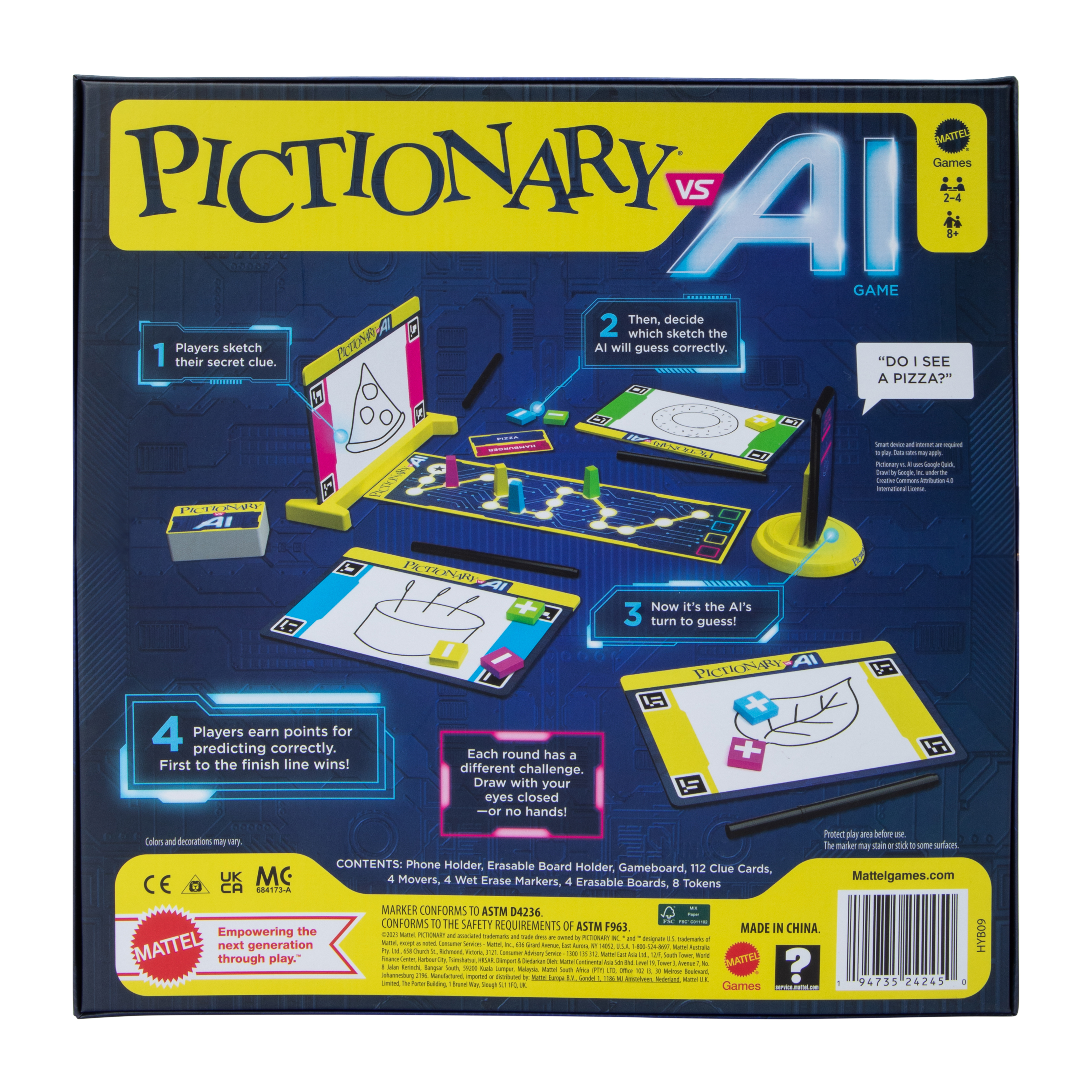 Mattel Pictionary Vs AI Board Game