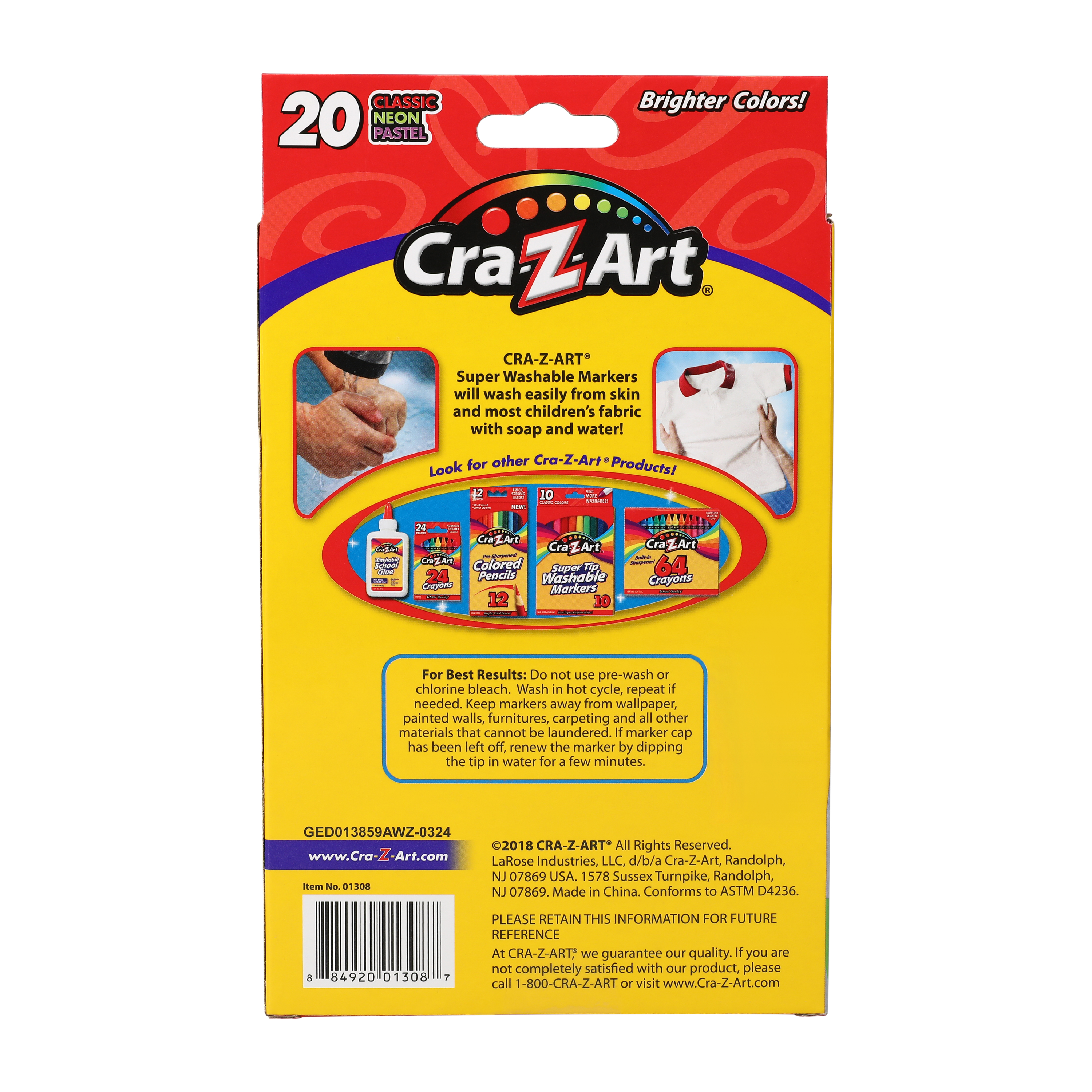 Washable Fineline Markers 20-Count