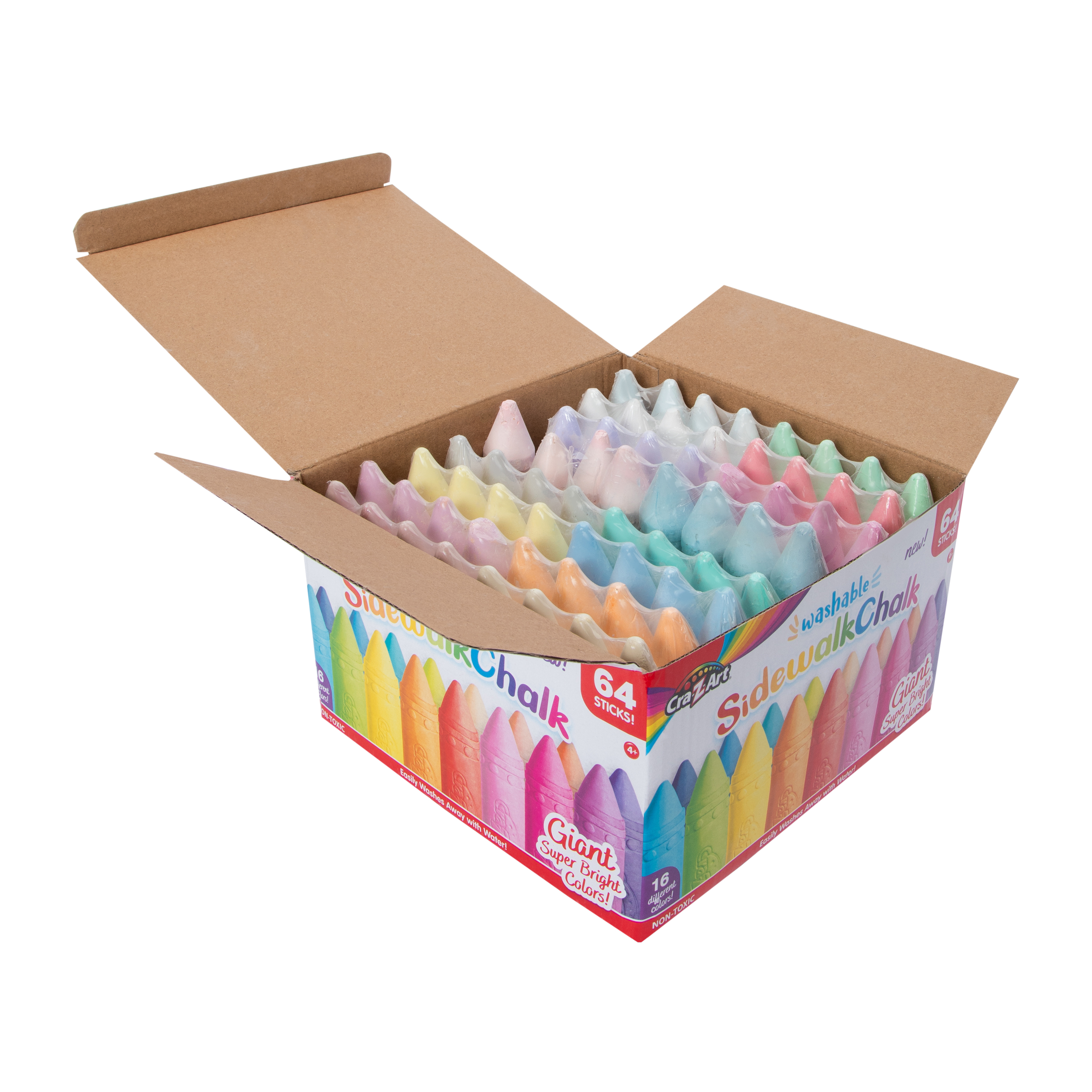Washable Sidewalk Chalk 64-Count