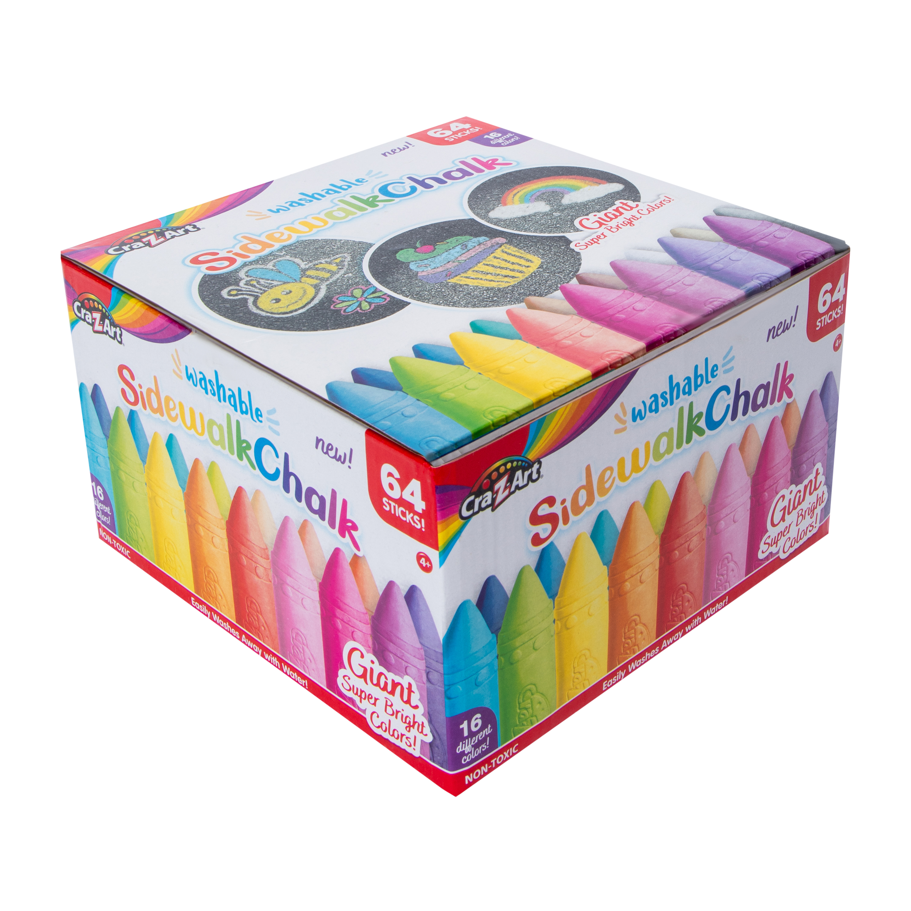 Washable Sidewalk Chalk 64-Count