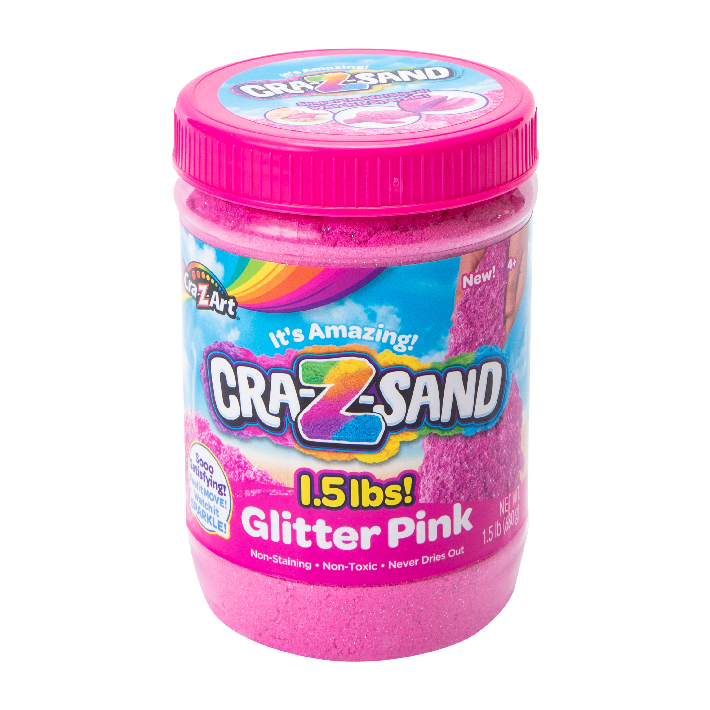 Cra-Z-Sand Glitter Pink Sand 16oz
