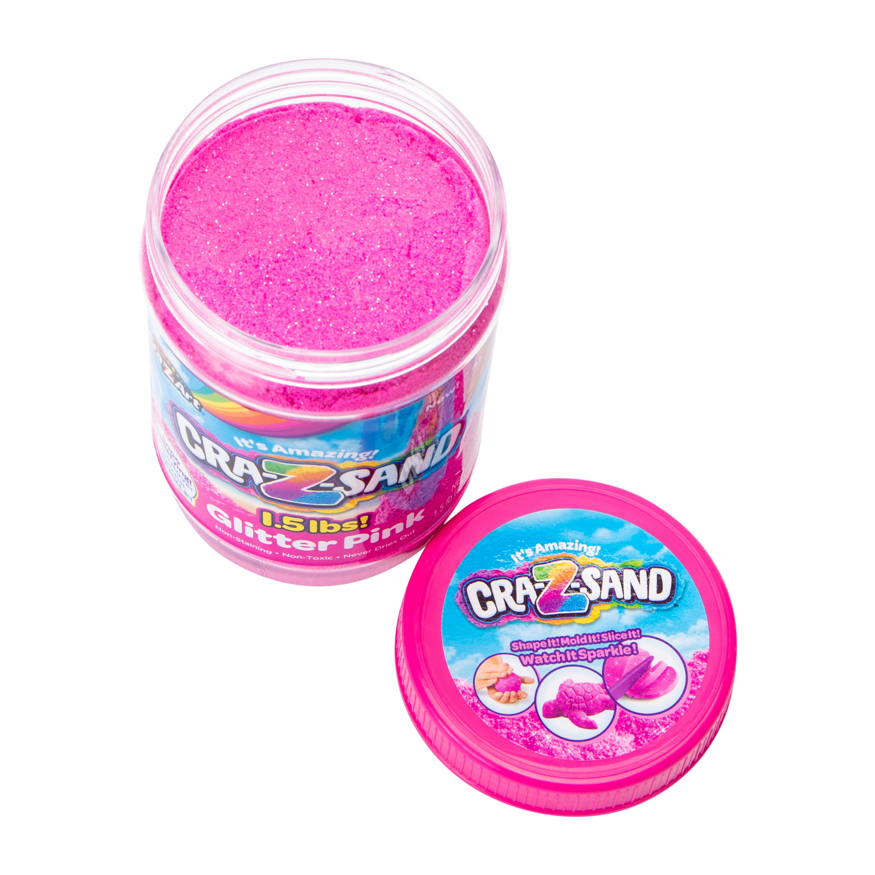 Cra-Z-Sand Glitter Pink Sand 16oz