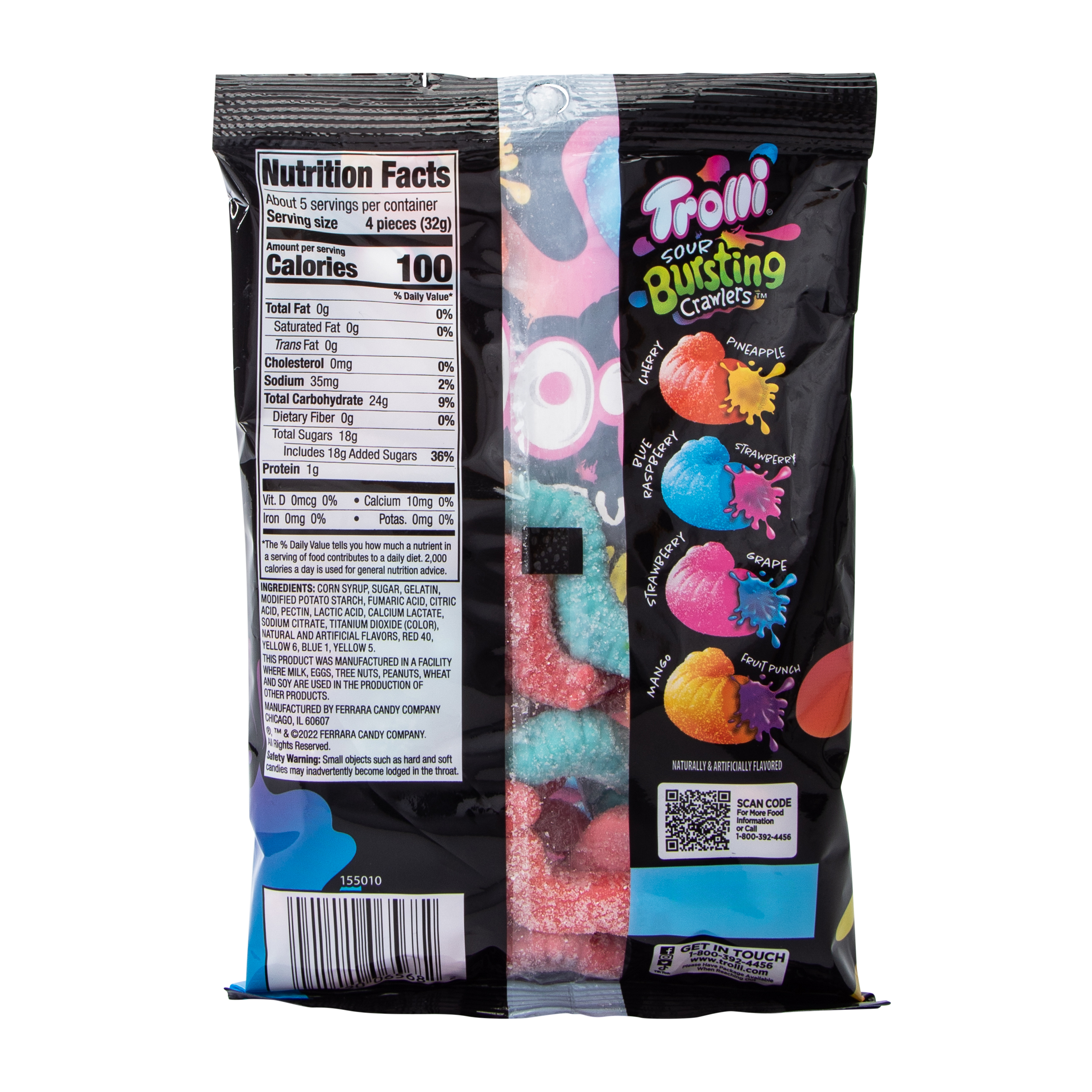 Trolli® Sour Bursting Crawlers™ Flavor Explosion Gummi Candy 6.3oz