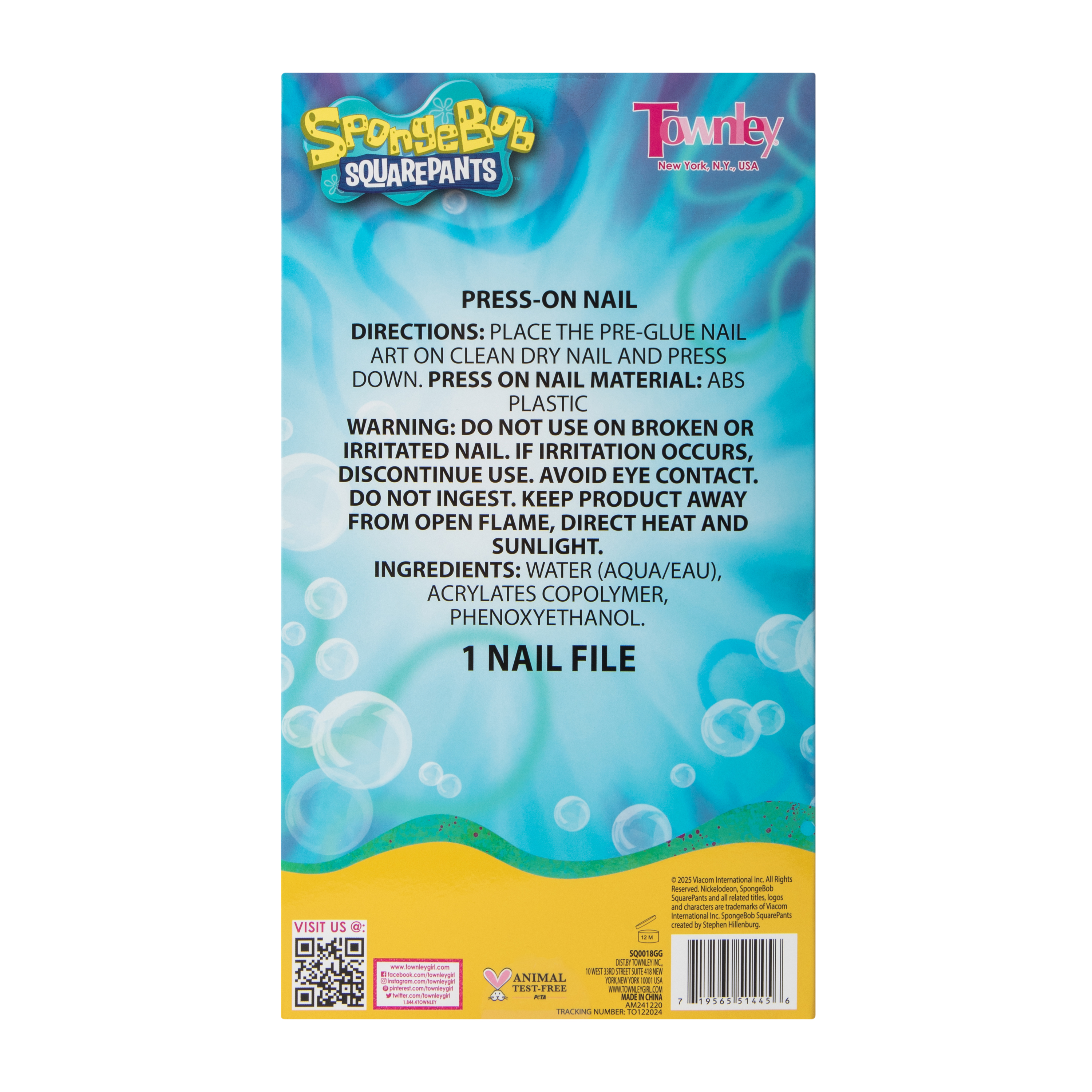 SpongeBob SquarePants™ Fashion Nails Set