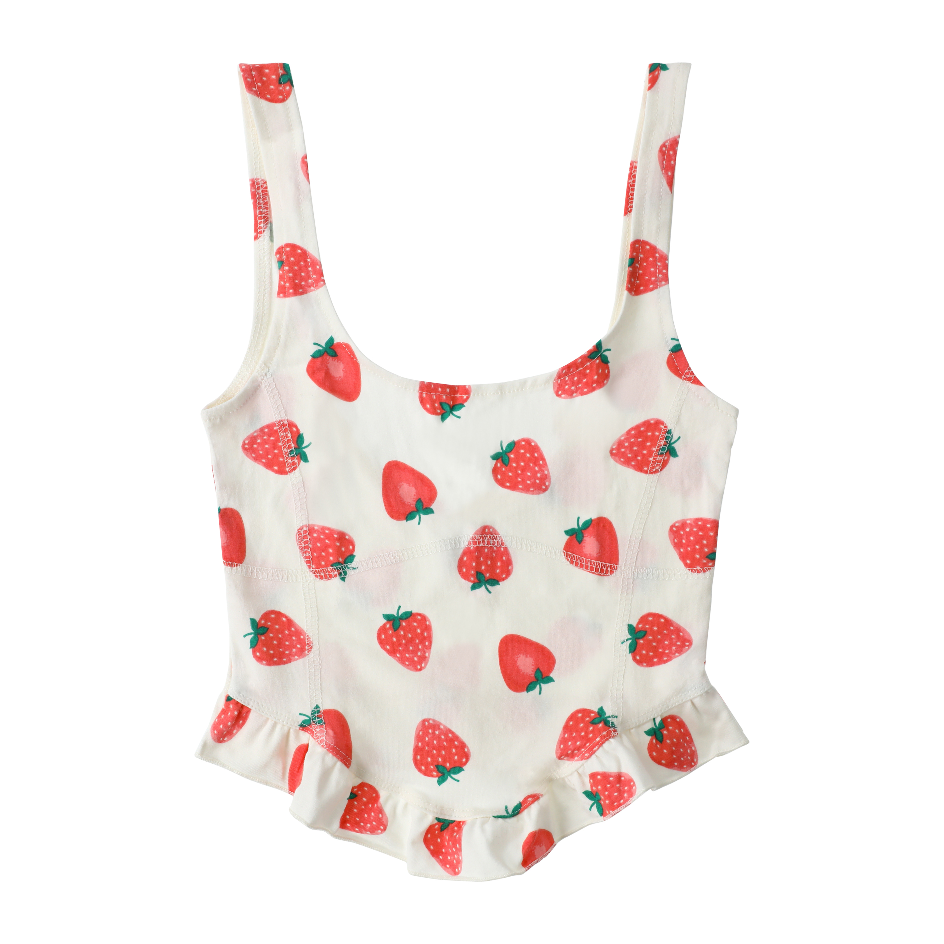Juniors Ruffle Corset Tank