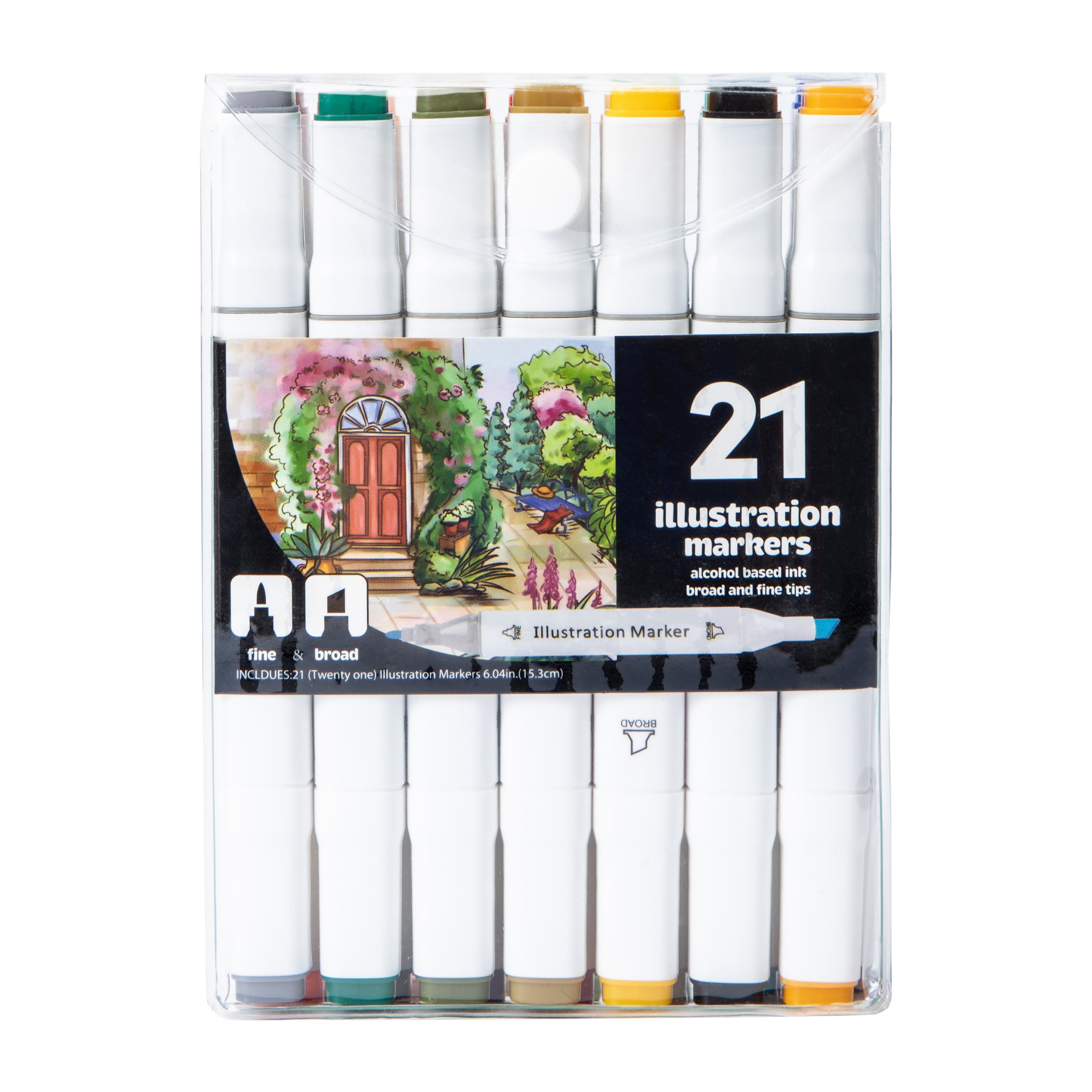 Double-Sided Illustration Markers 21-Pack