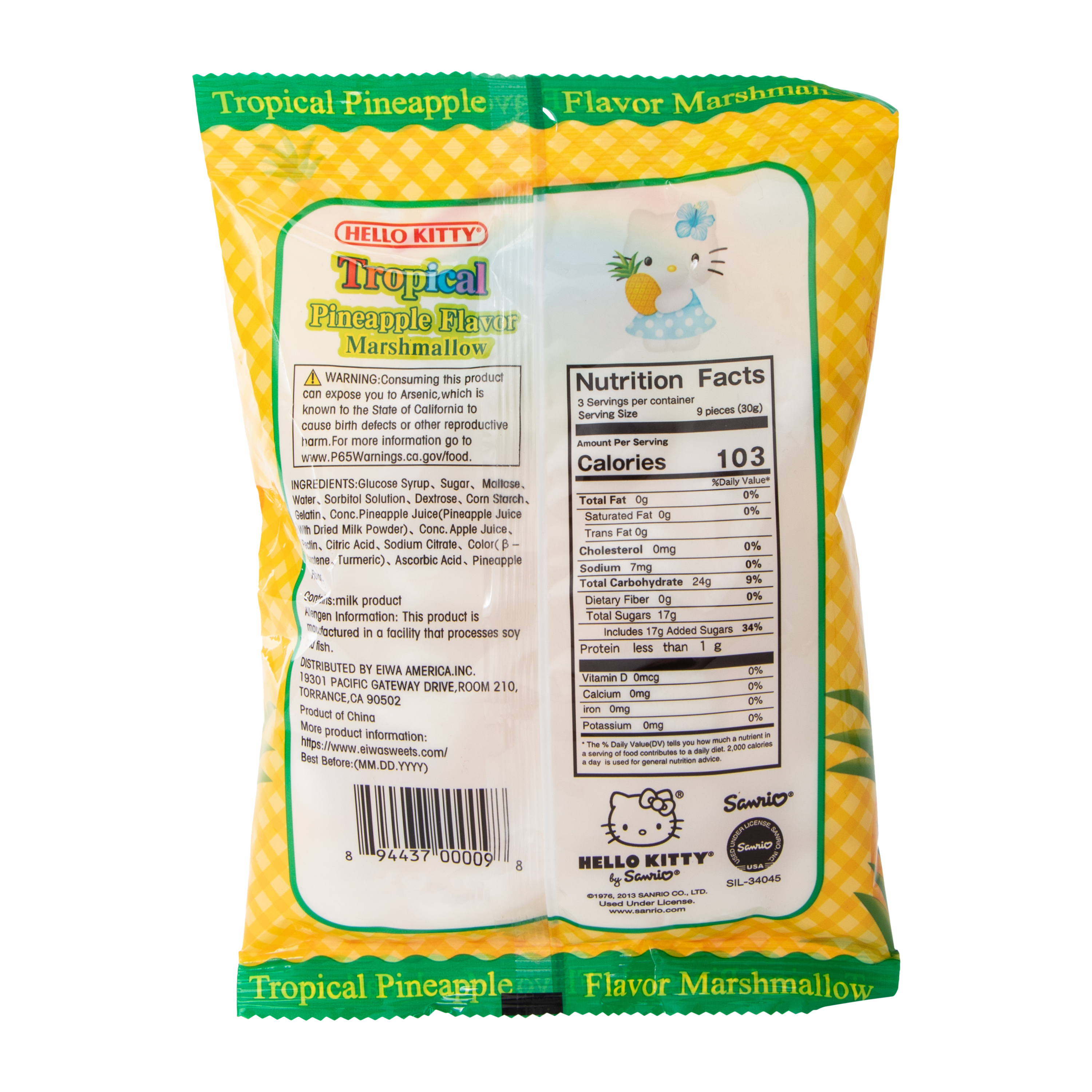 Hello Kitty® Tropical Pineapple Marshmallow 3.1oz