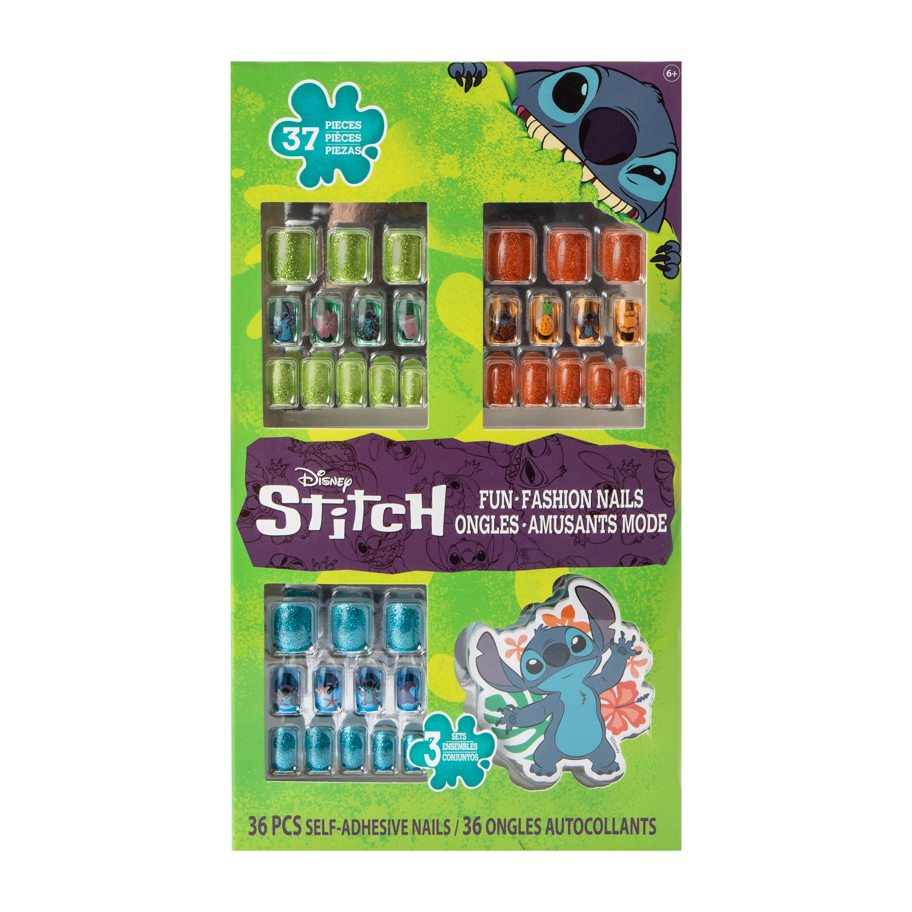 Disney Stitch Fun Fashion Nails 36-Pieces Set
