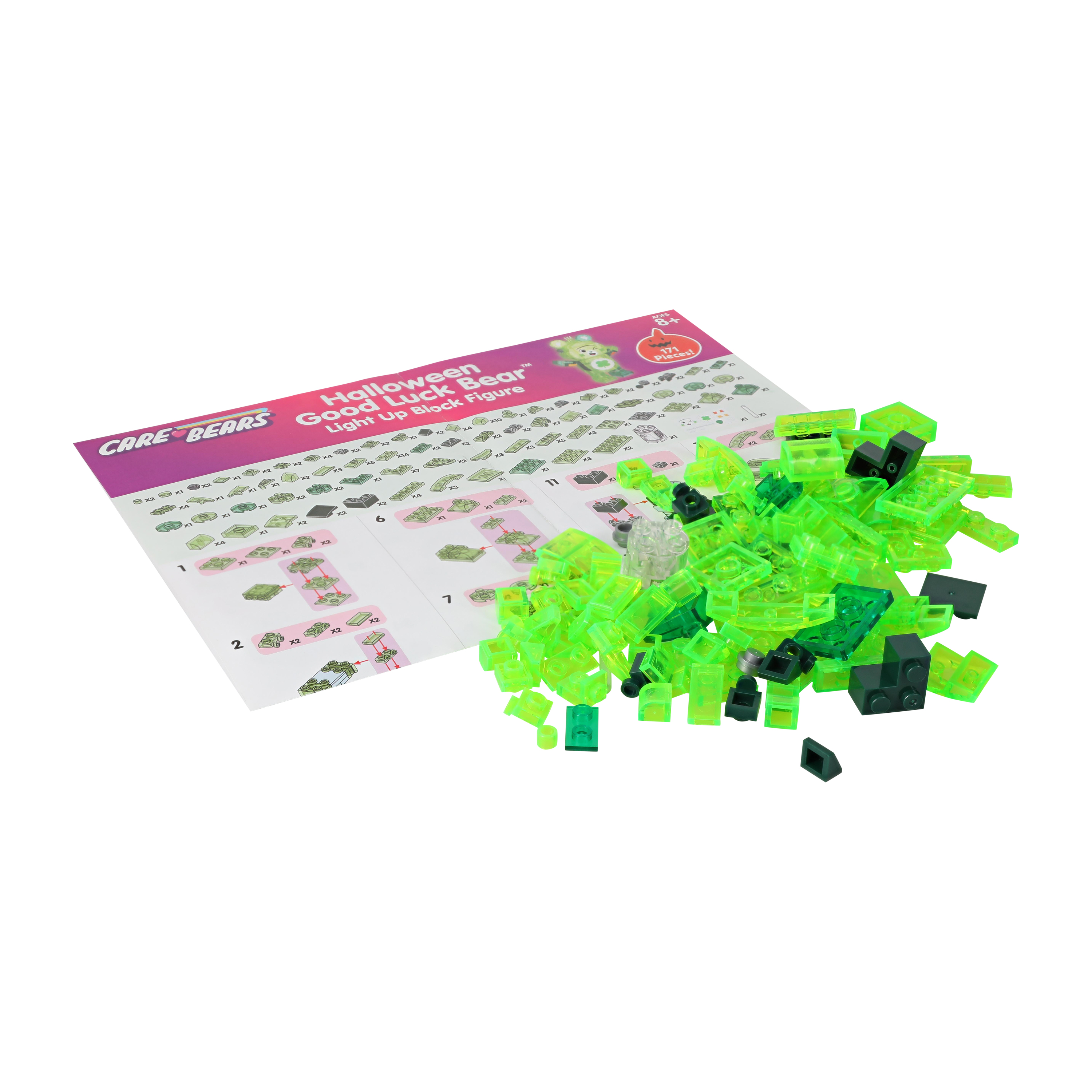 Care Bears™ Halloween Good Luck Bear™ Light Up Block Figure Set