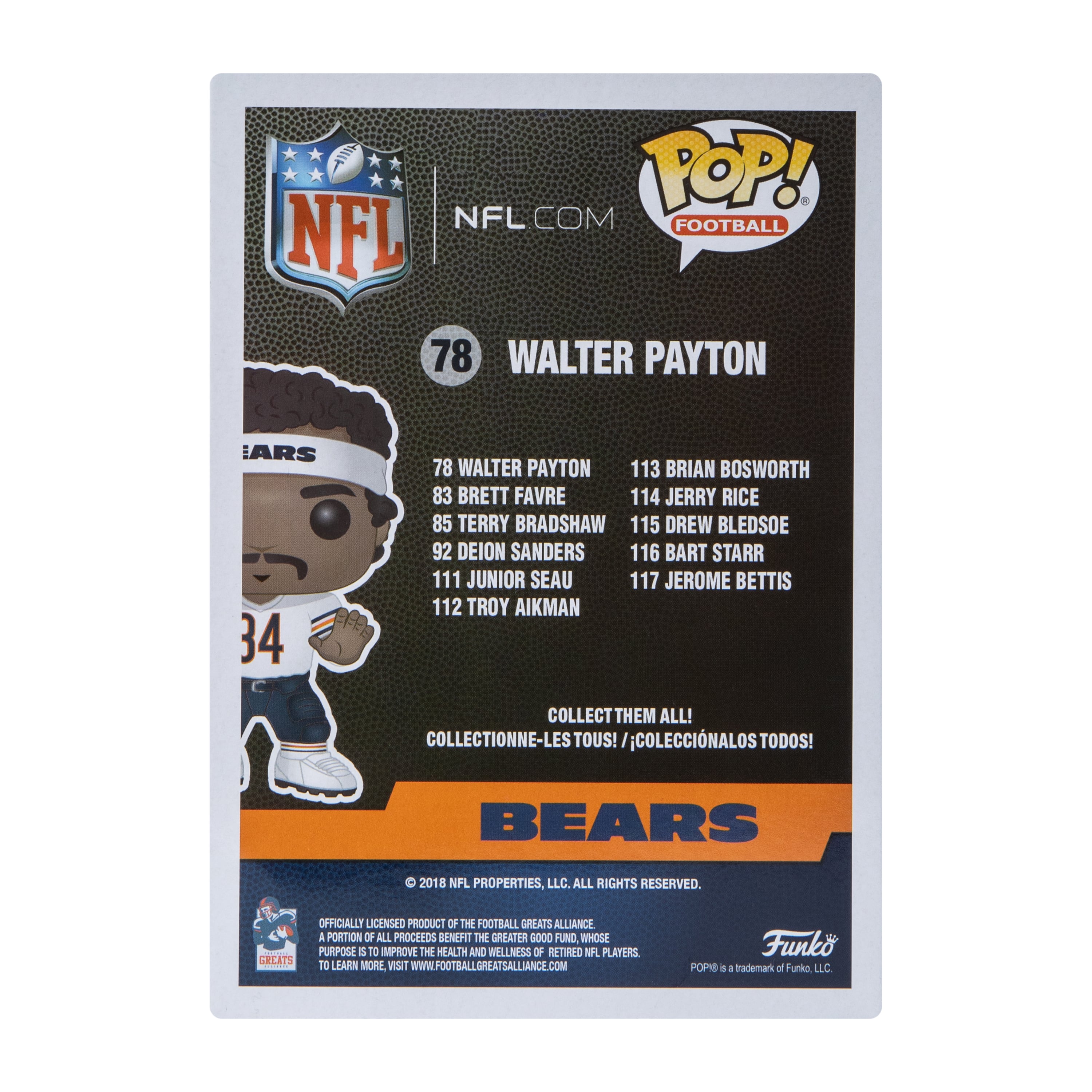 Funko Pop!® NFL Walter Payton Vinyl Figure