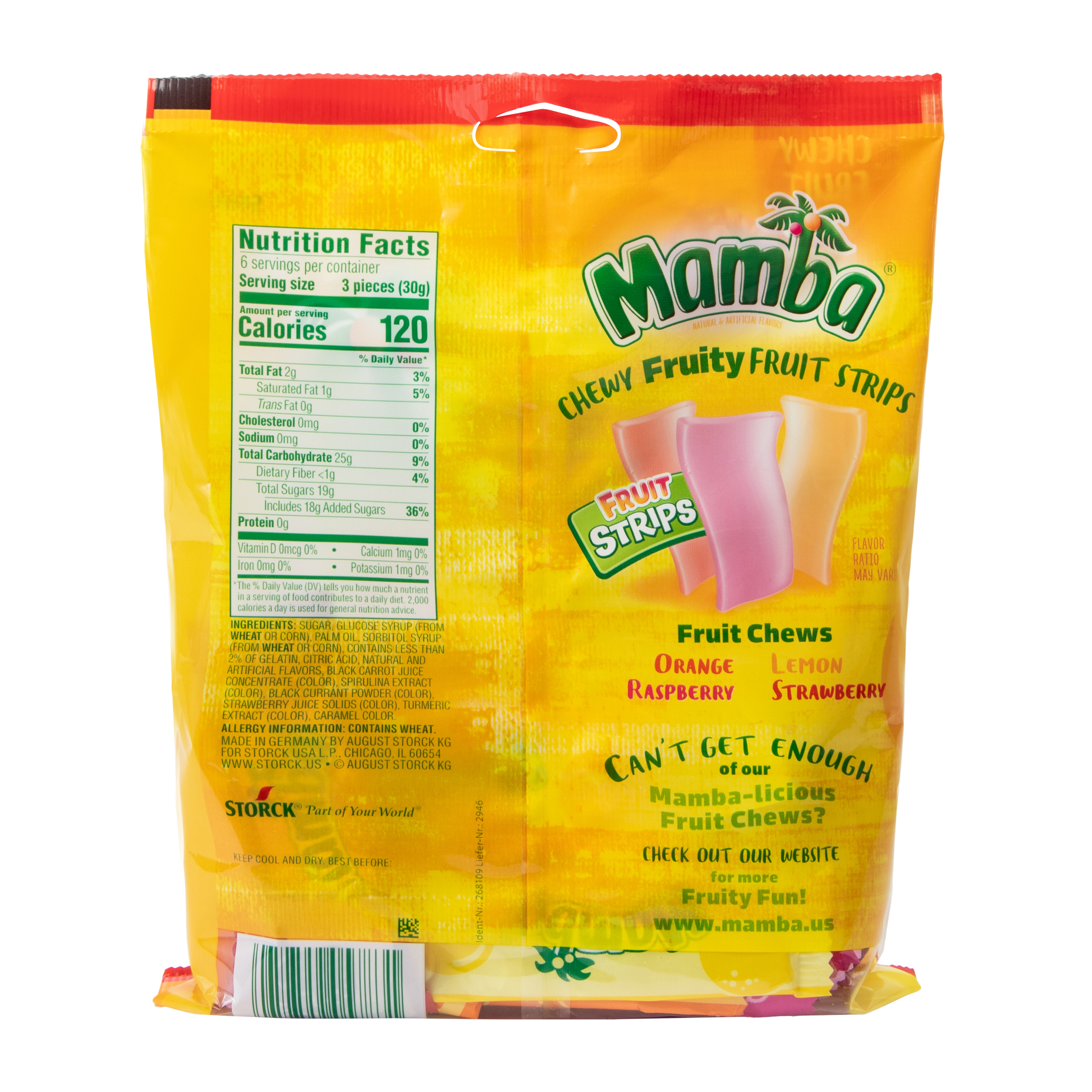 Mamba® Fruit Strips Candy 6.3oz