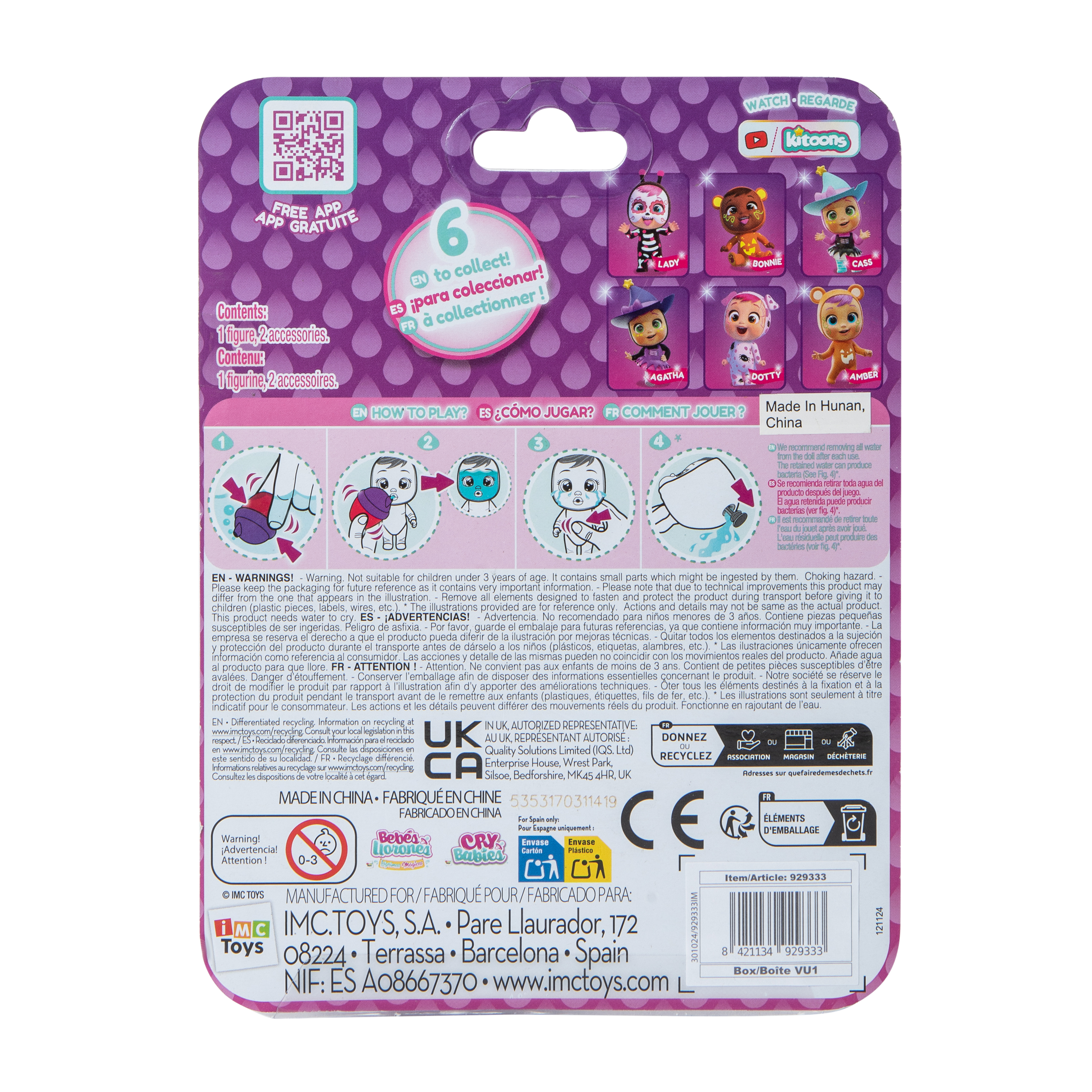 Cry Babies Magic Tears Glow The Dark Figure Set