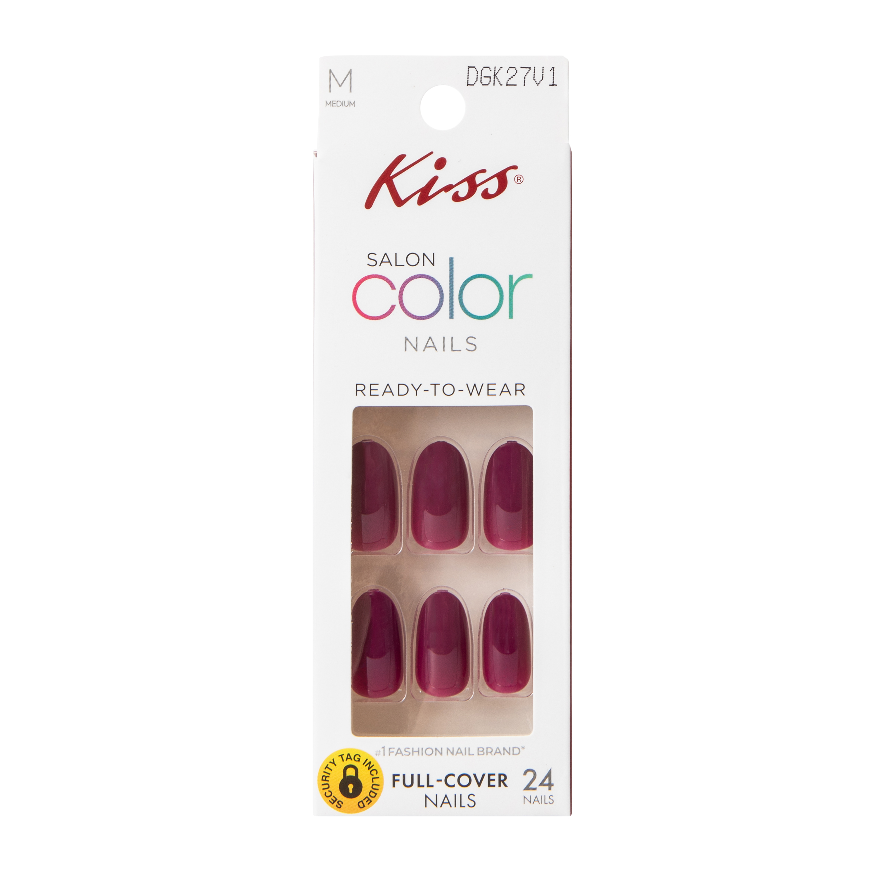 Kiss® Salon Color Malbec Full-Cover Nails 24-Count