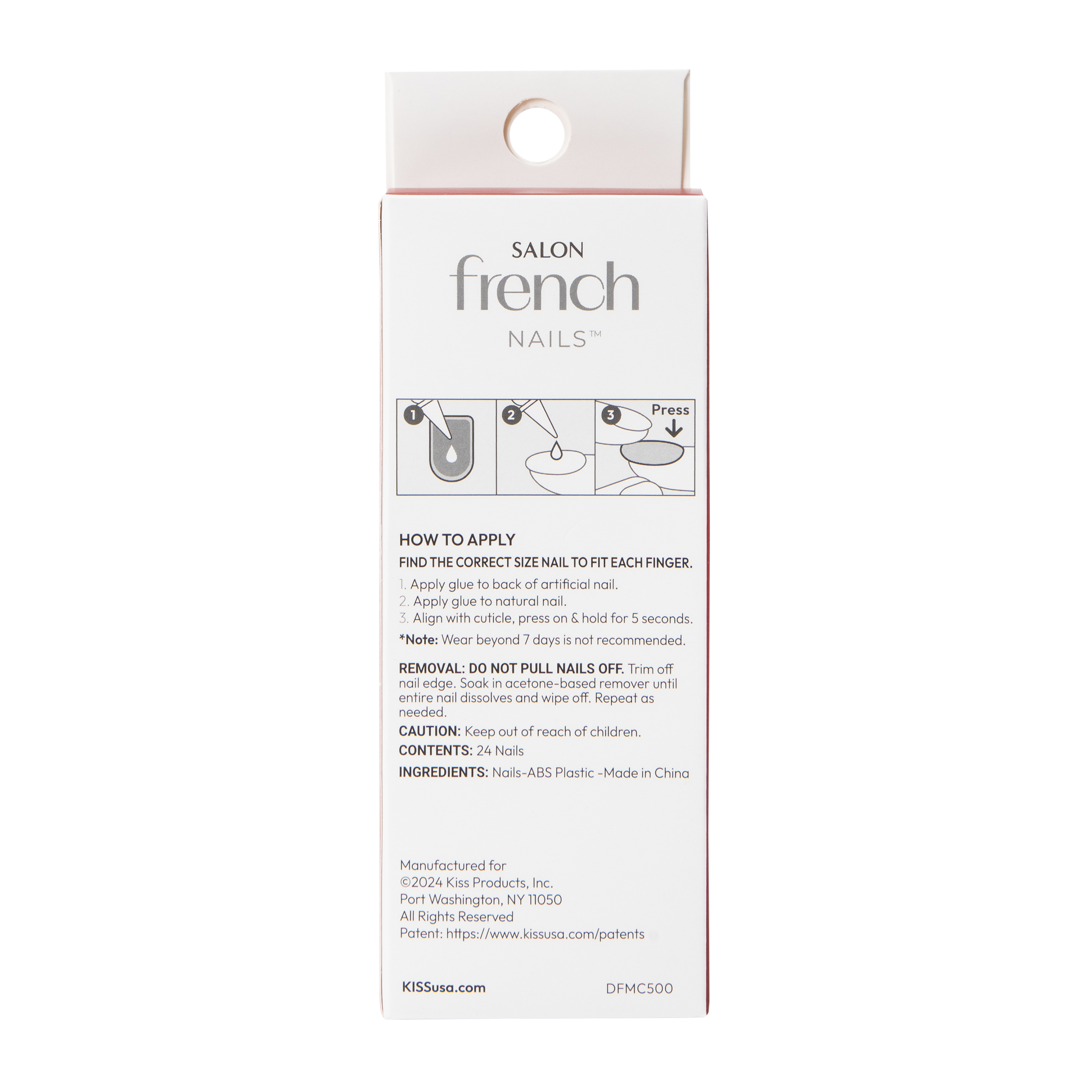 Kiss® Salon French Moon Secret Full-Cover Nails 24-Count