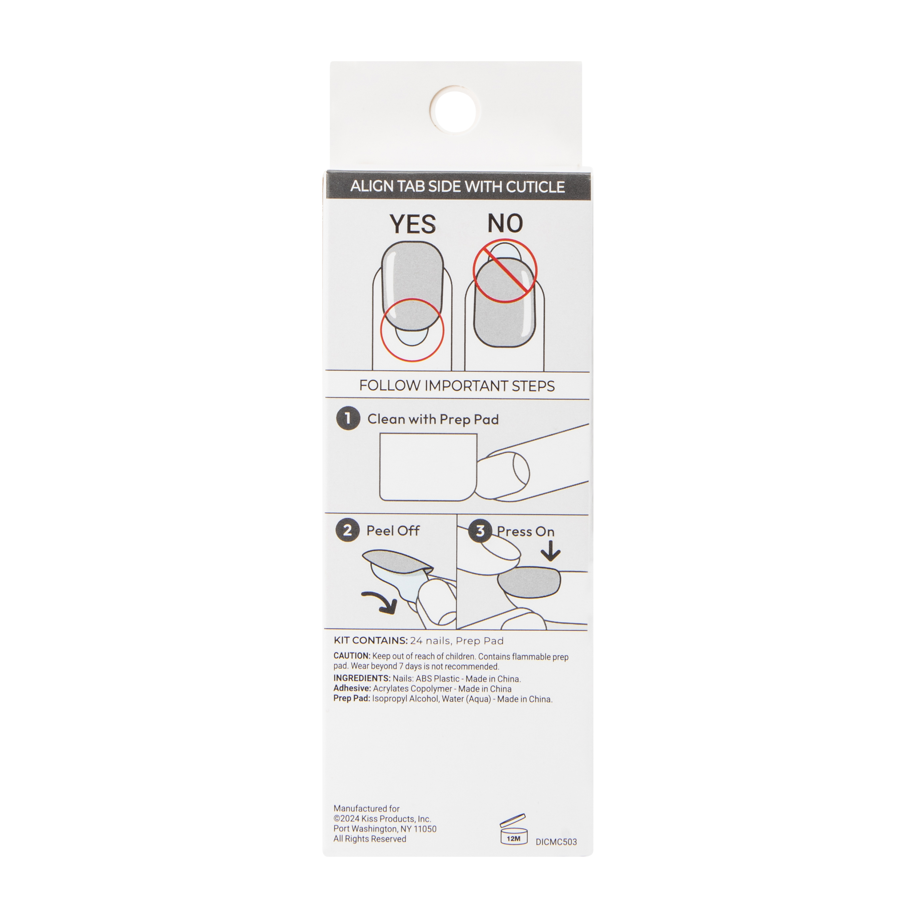 Kiss® Press-On Lean On Me Manicure Nails 24-Count