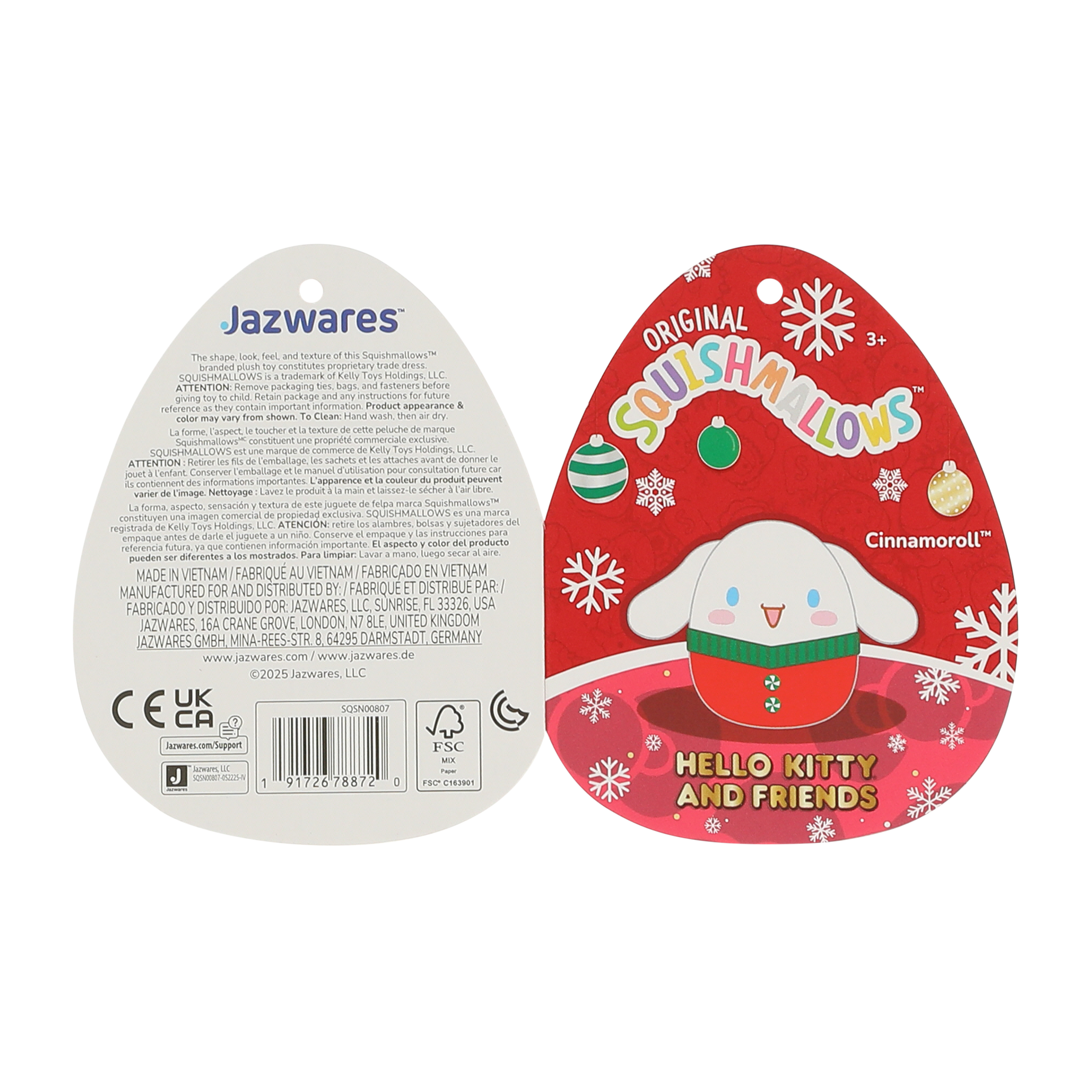 Squishmallows™ Christmas Hello Kitty And Friends® Squish Plush