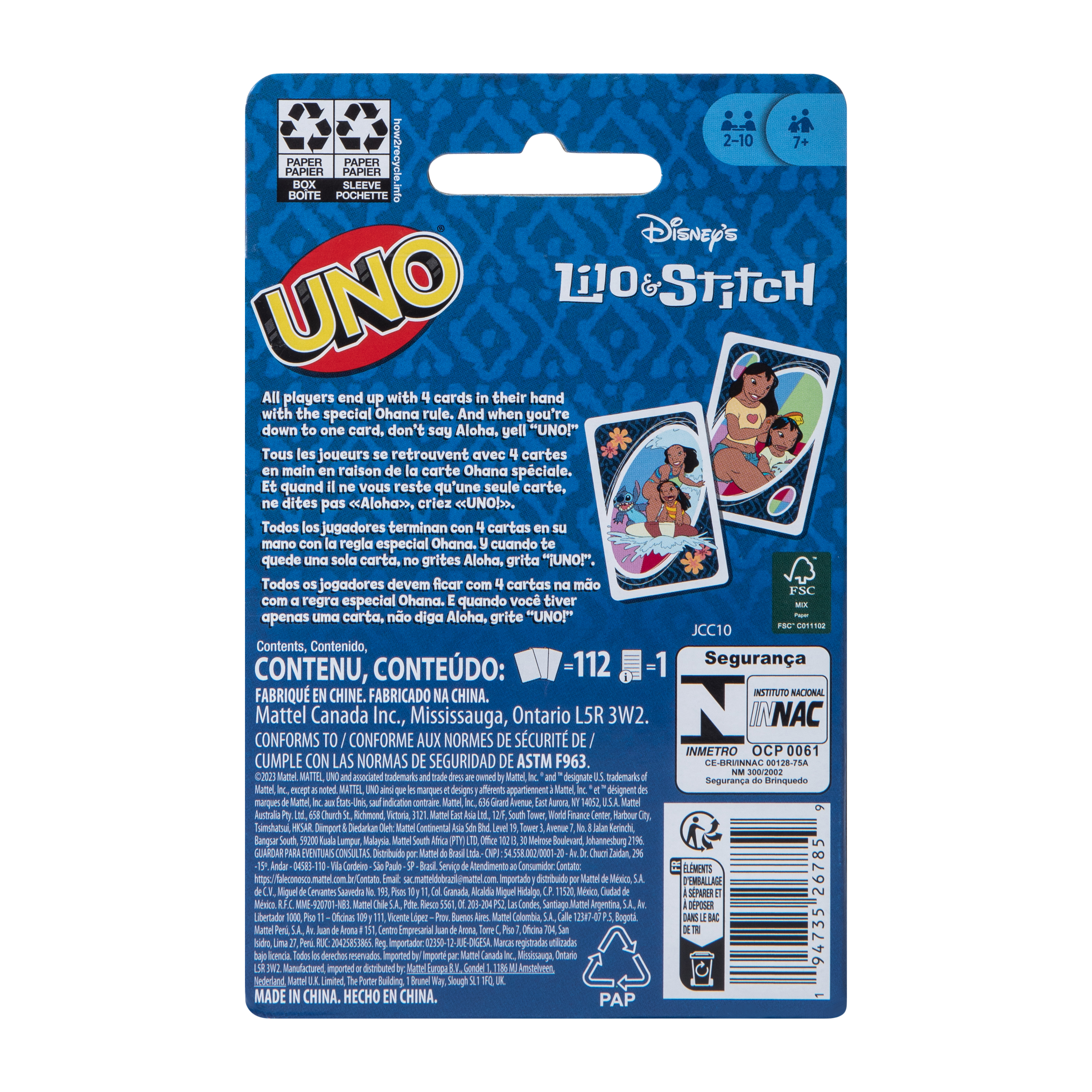 Uno® Disney Lilo & Stitch Card Game