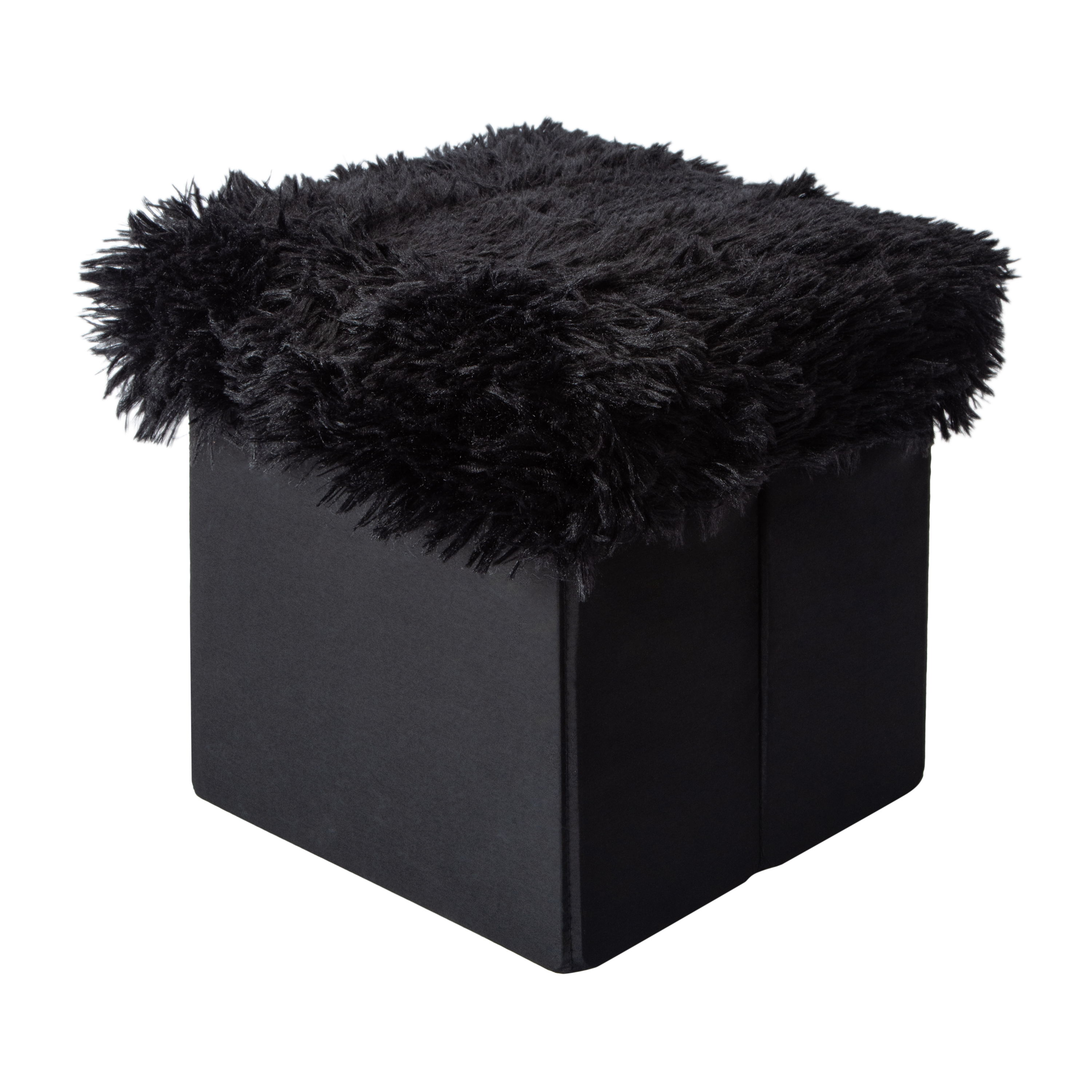 Furry Cube Ottoman 10inx10in