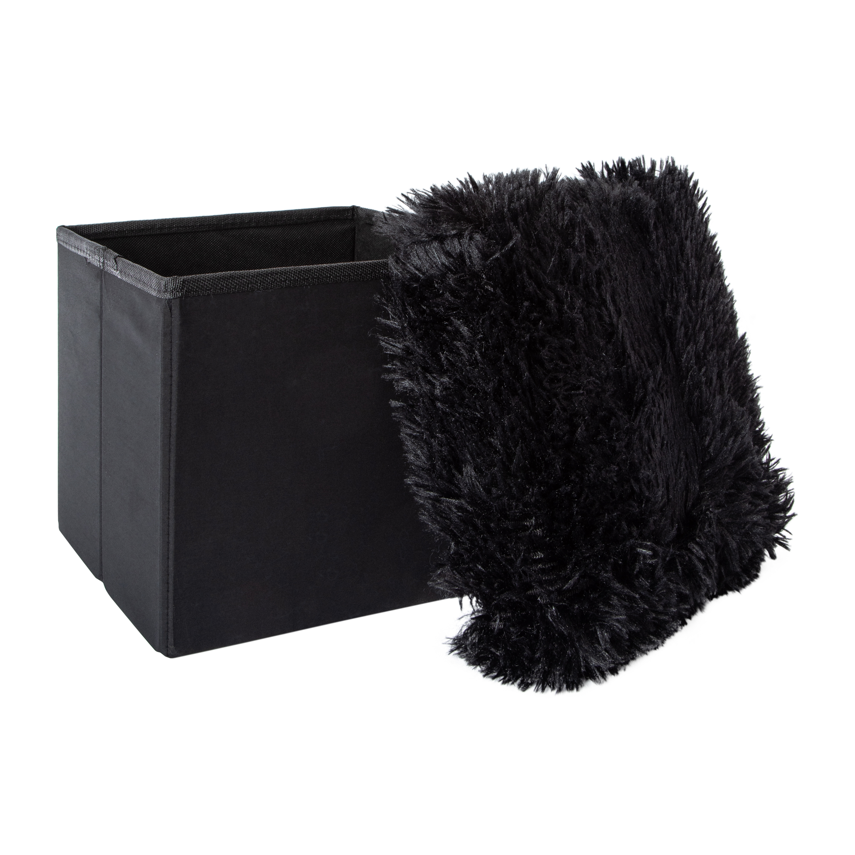 Furry Cube Ottoman 10inx10in