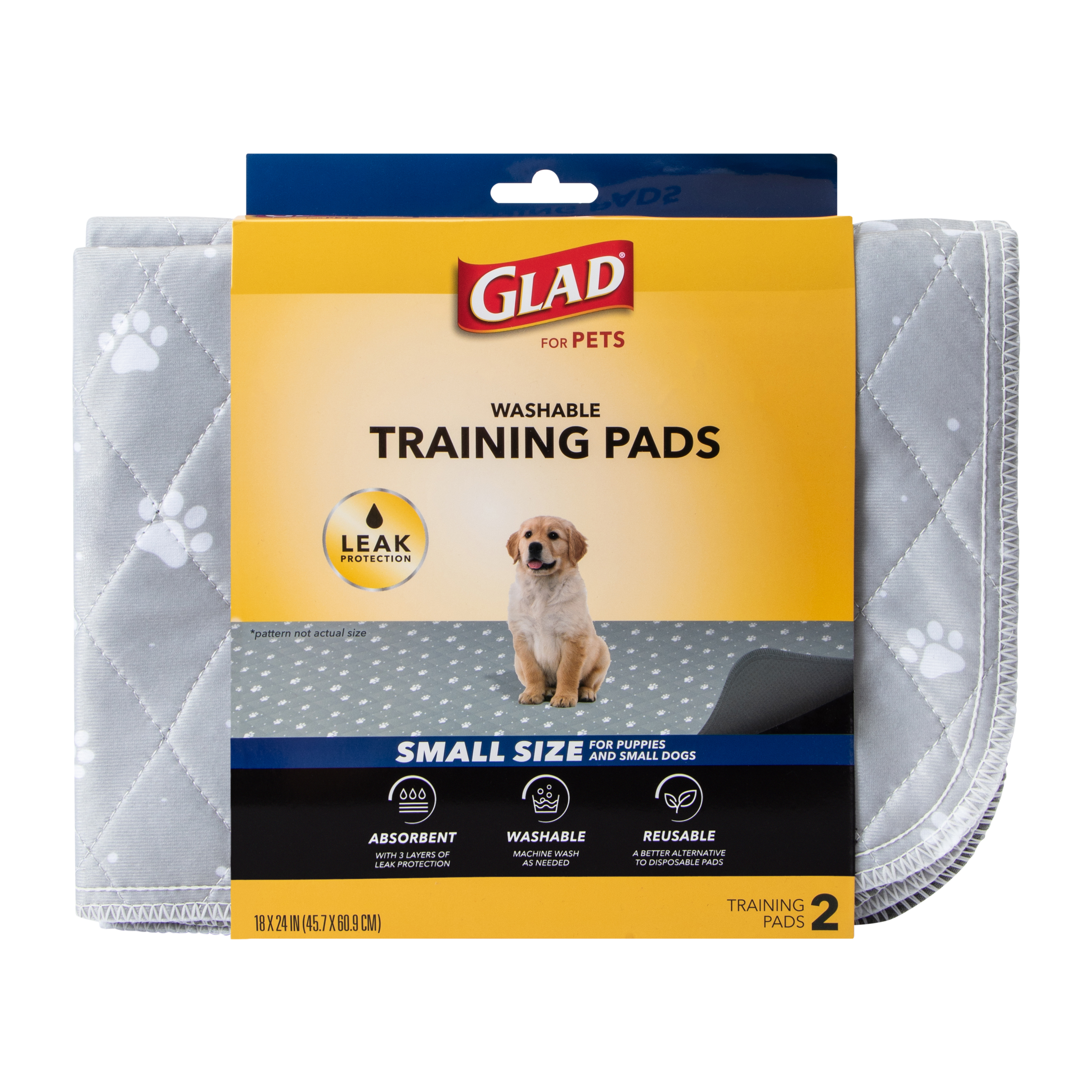 Glad® Pets Washable Training Pads 18inx24in 2-Pack