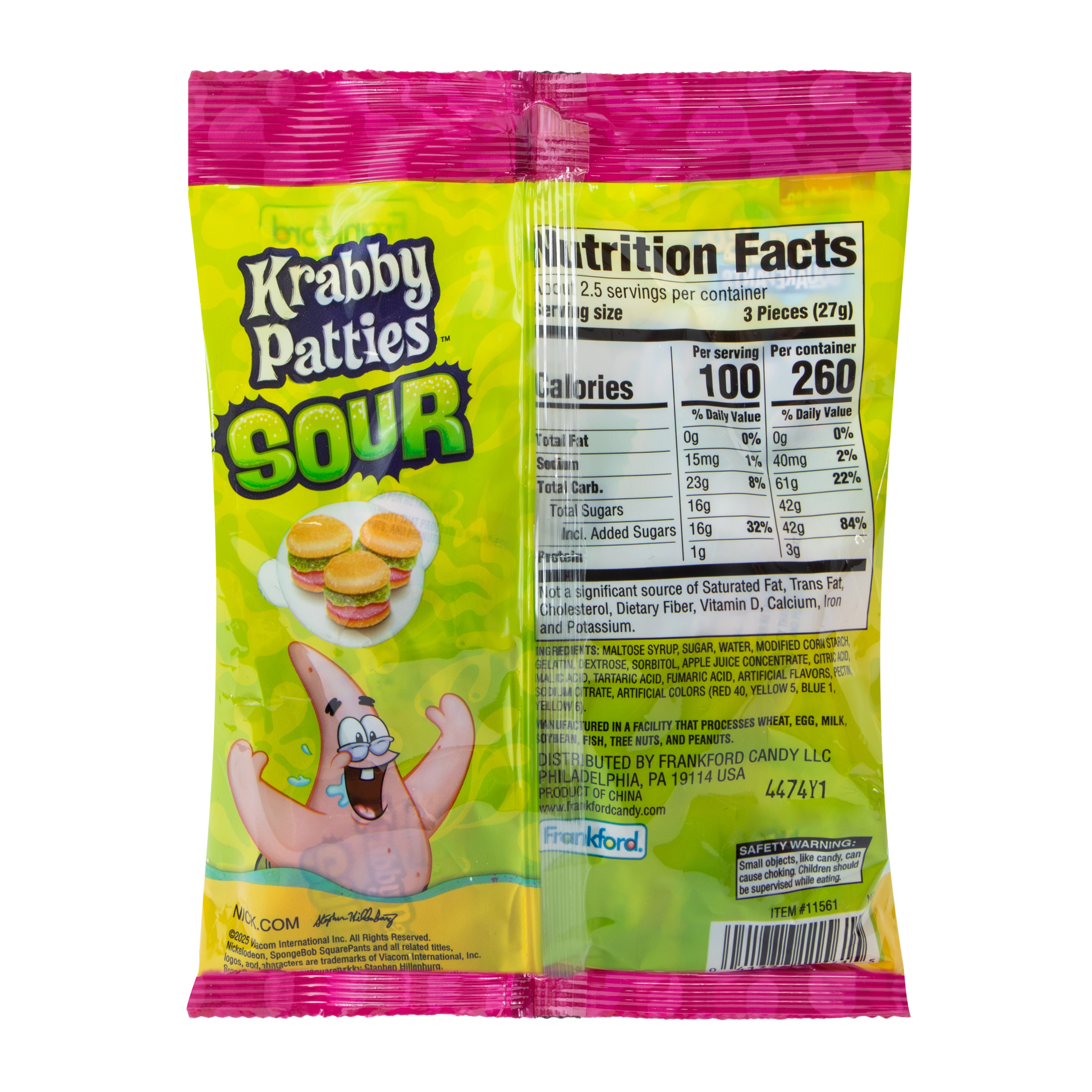 SpongeBob SquarePants™ Krabby Patties™ Sour Gummy Candies 2.54oz