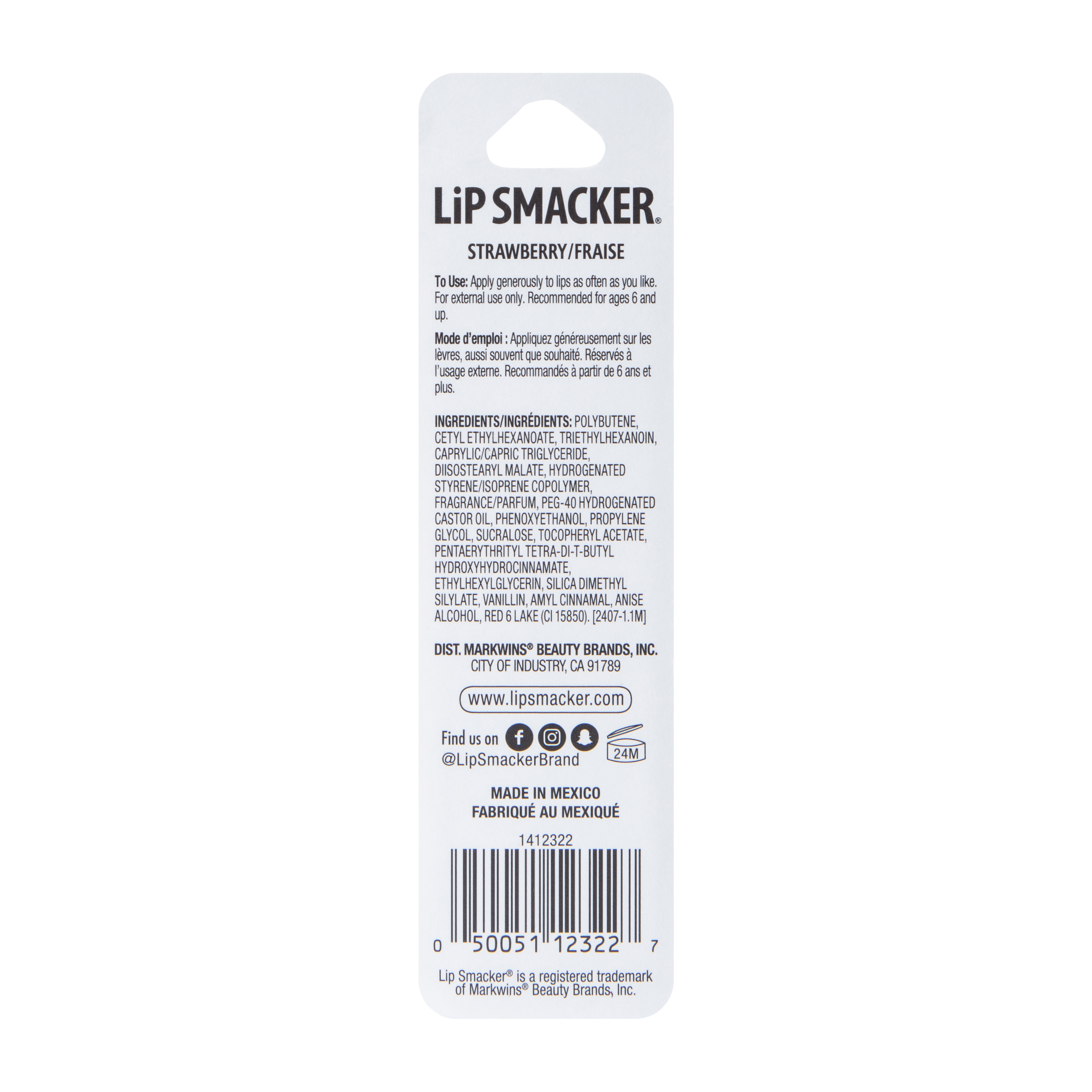 Lip Smacker® Strawberry Rolly Lip Balm 0.2oz