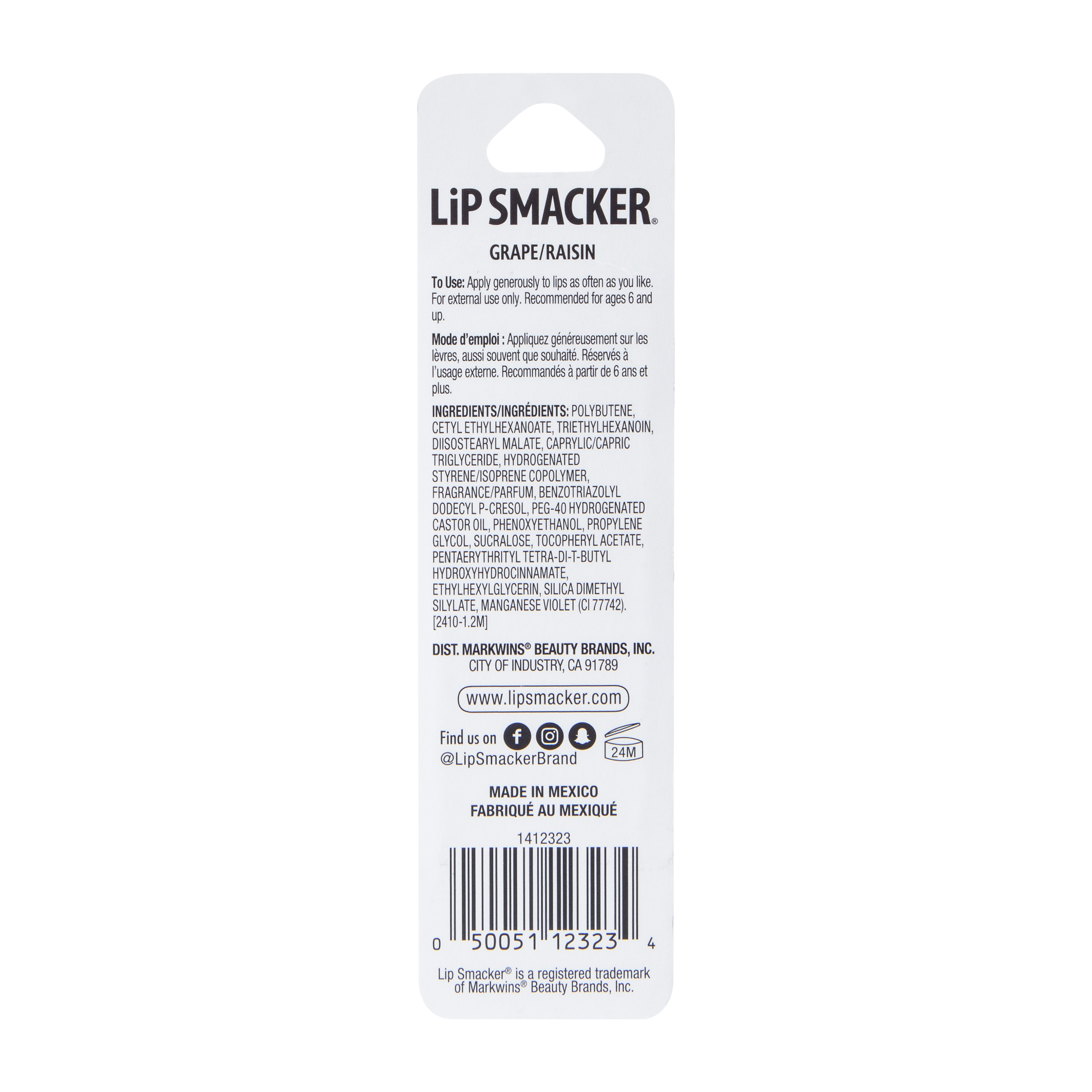 Lip Smacker® Grape Rolly Lip Balm 0.2oz