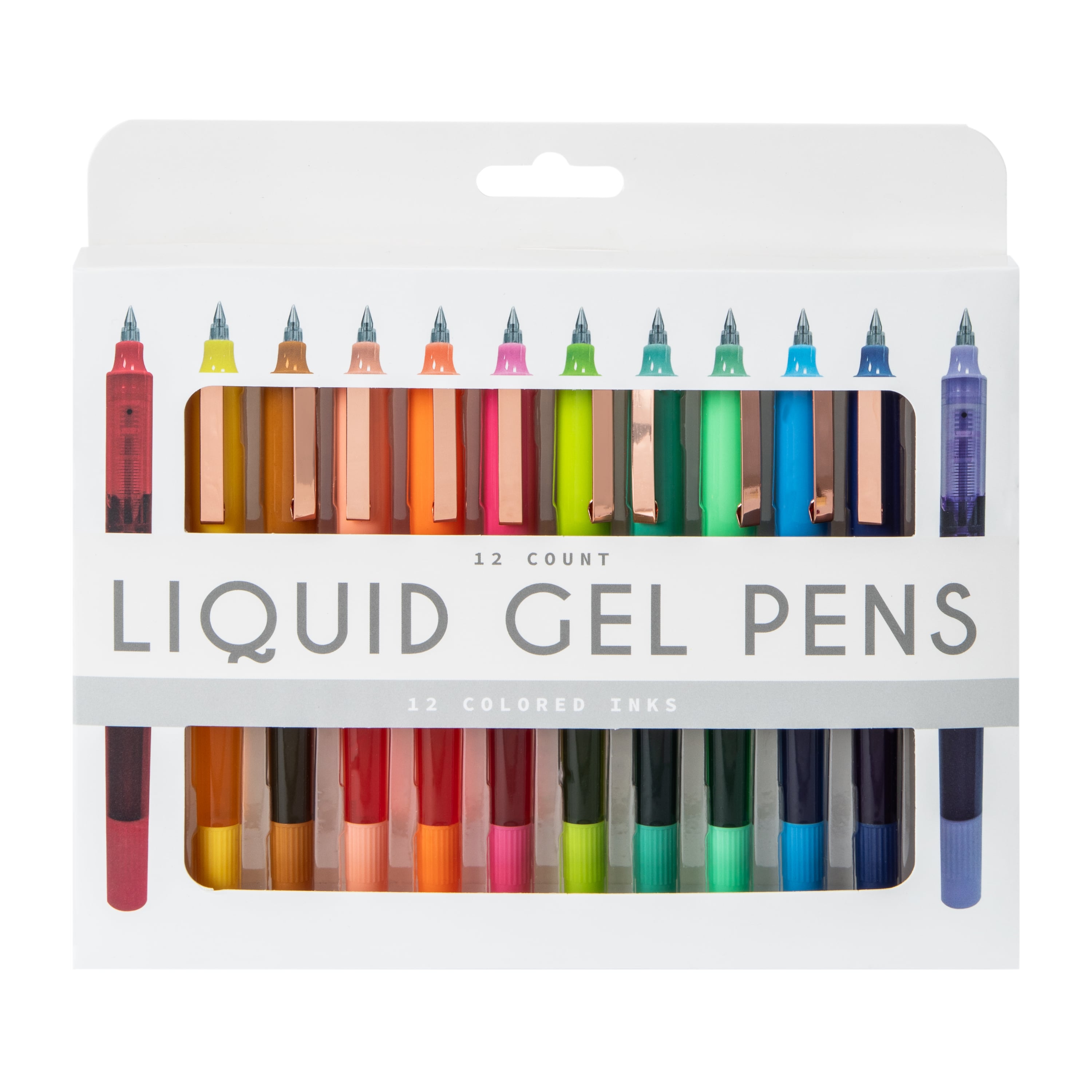 Plumas Gel Liquido 12 Unidades - Para Notas y Dibujos Nitidos! 2