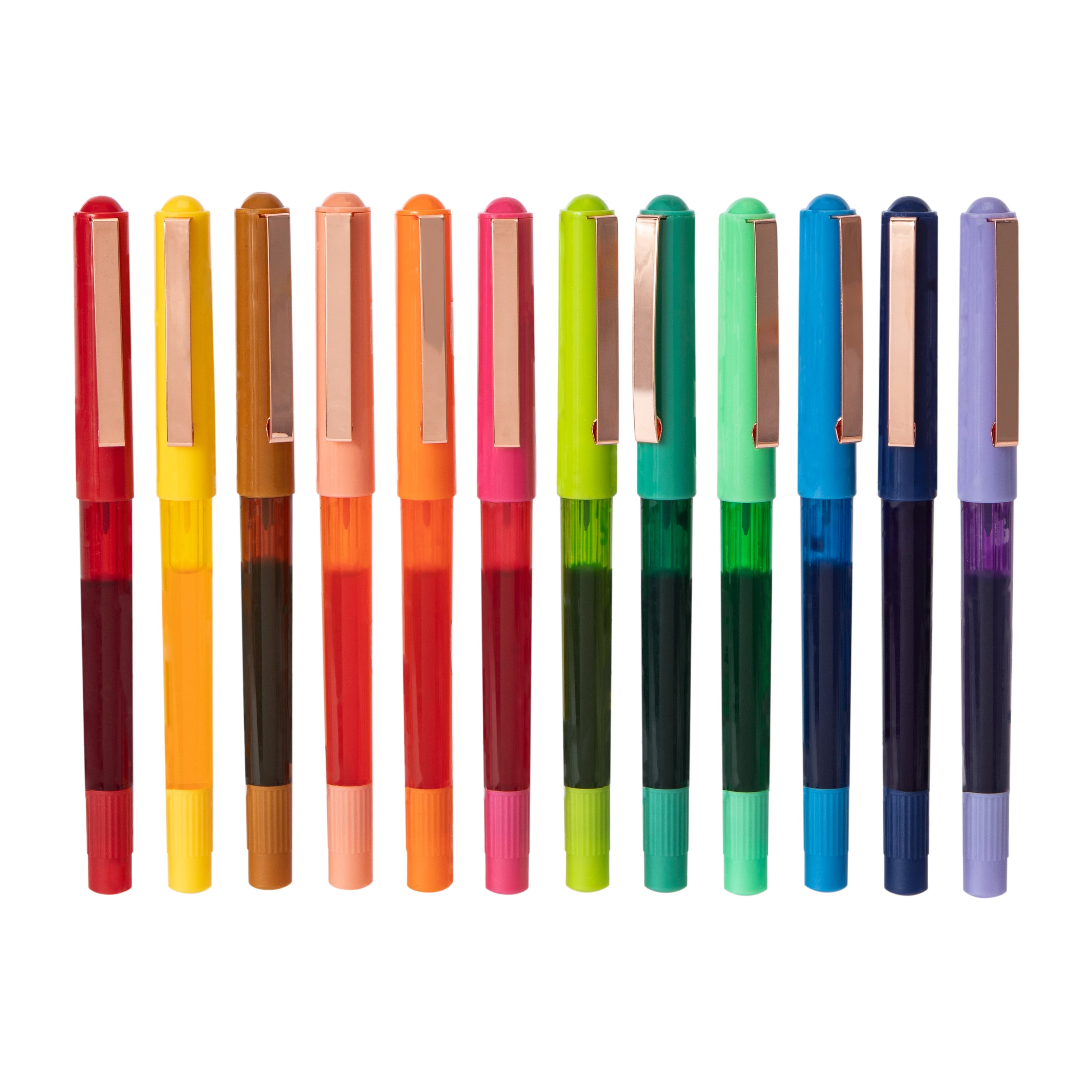 Plumas Gel Liquido 12 Unidades - Para Notas y Dibujos Nitidos! 3