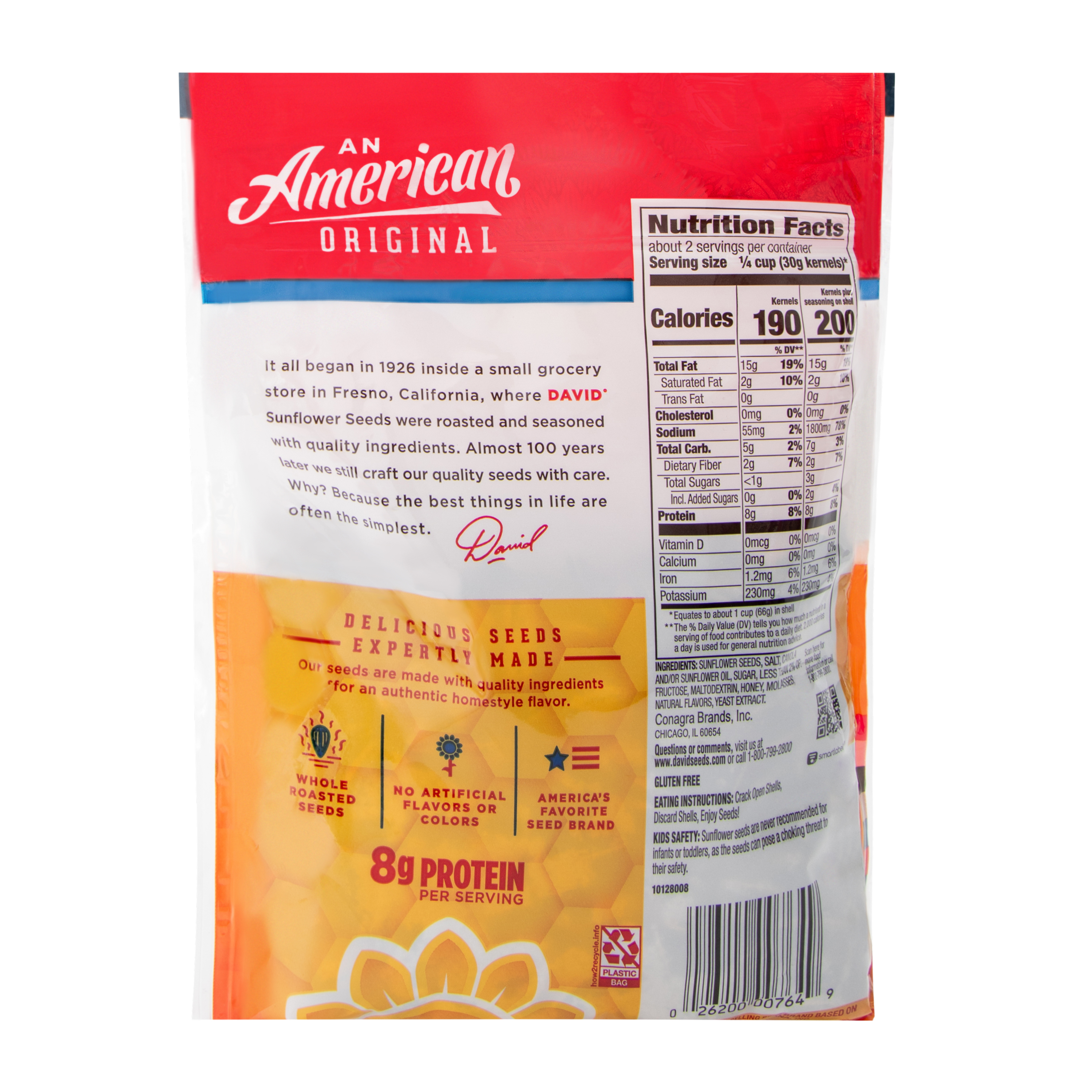 David® Honey Roasted Jumbo Sunflower Seeds 5.25oz