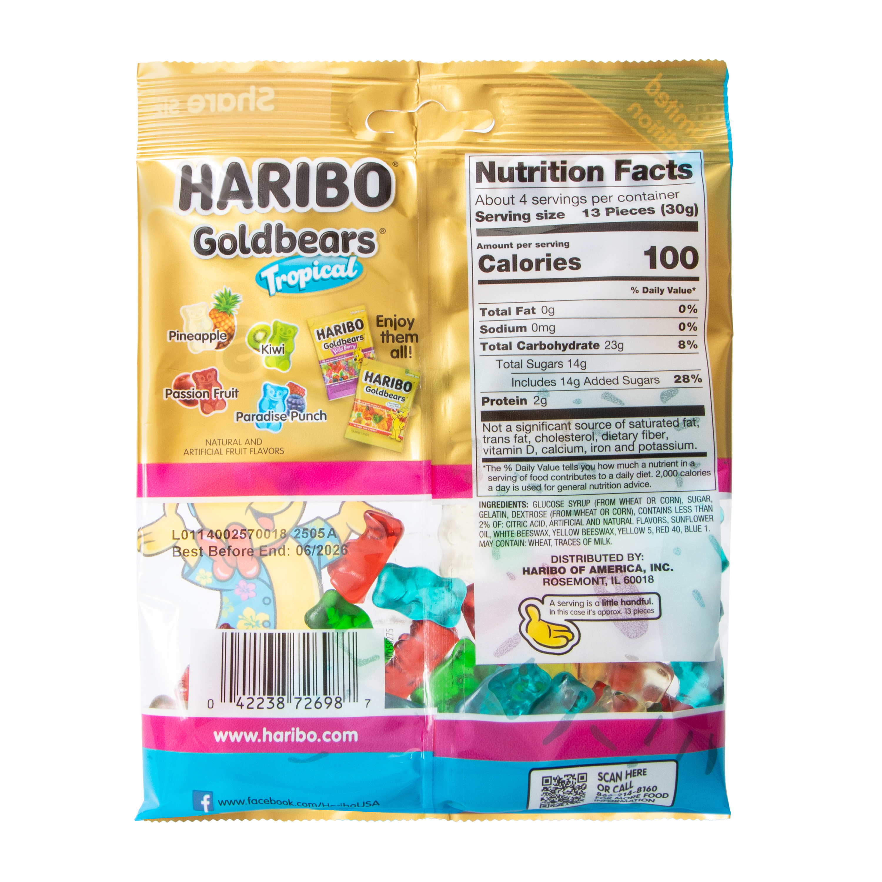 Haribo® Limited Edition Goldbears® Tropical Gummi Candy 4oz