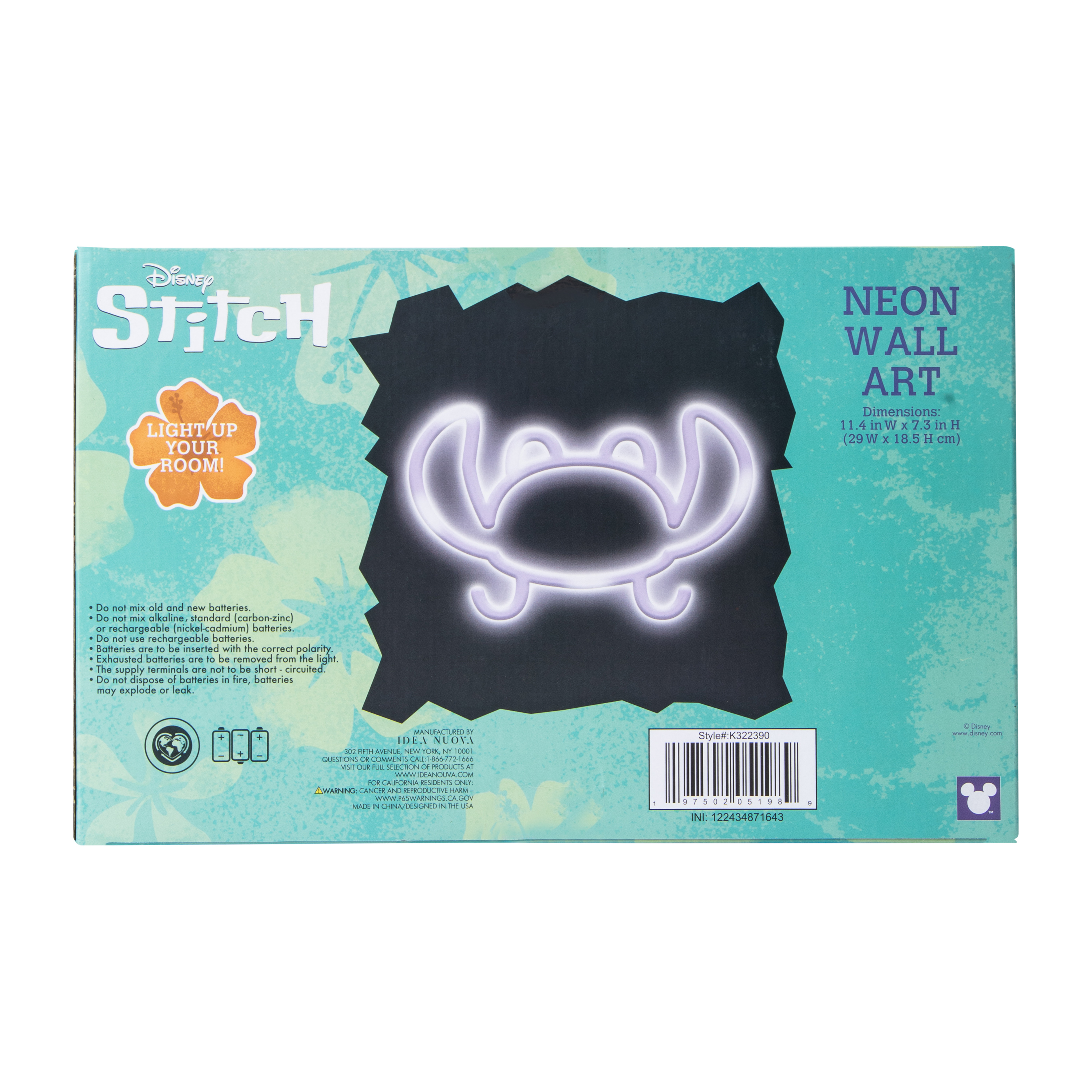 Disney Stitch Neon Wall Art