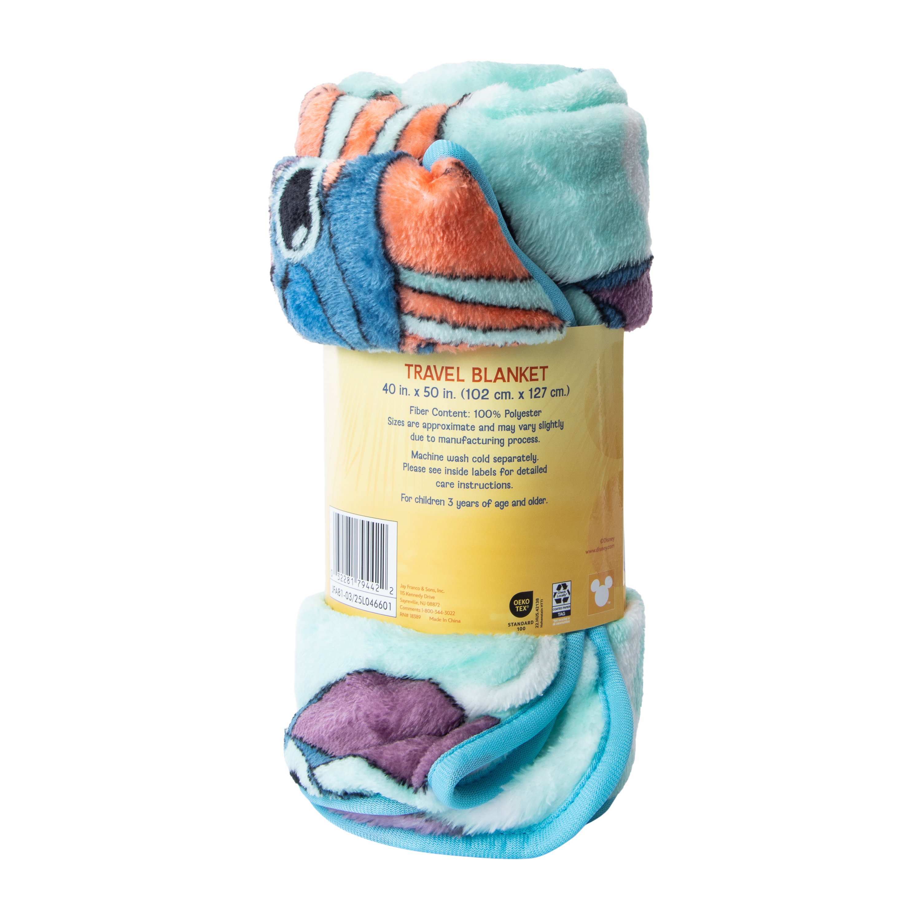 Disney Stitch Surf's Up Travel Blanket 40in x 50in