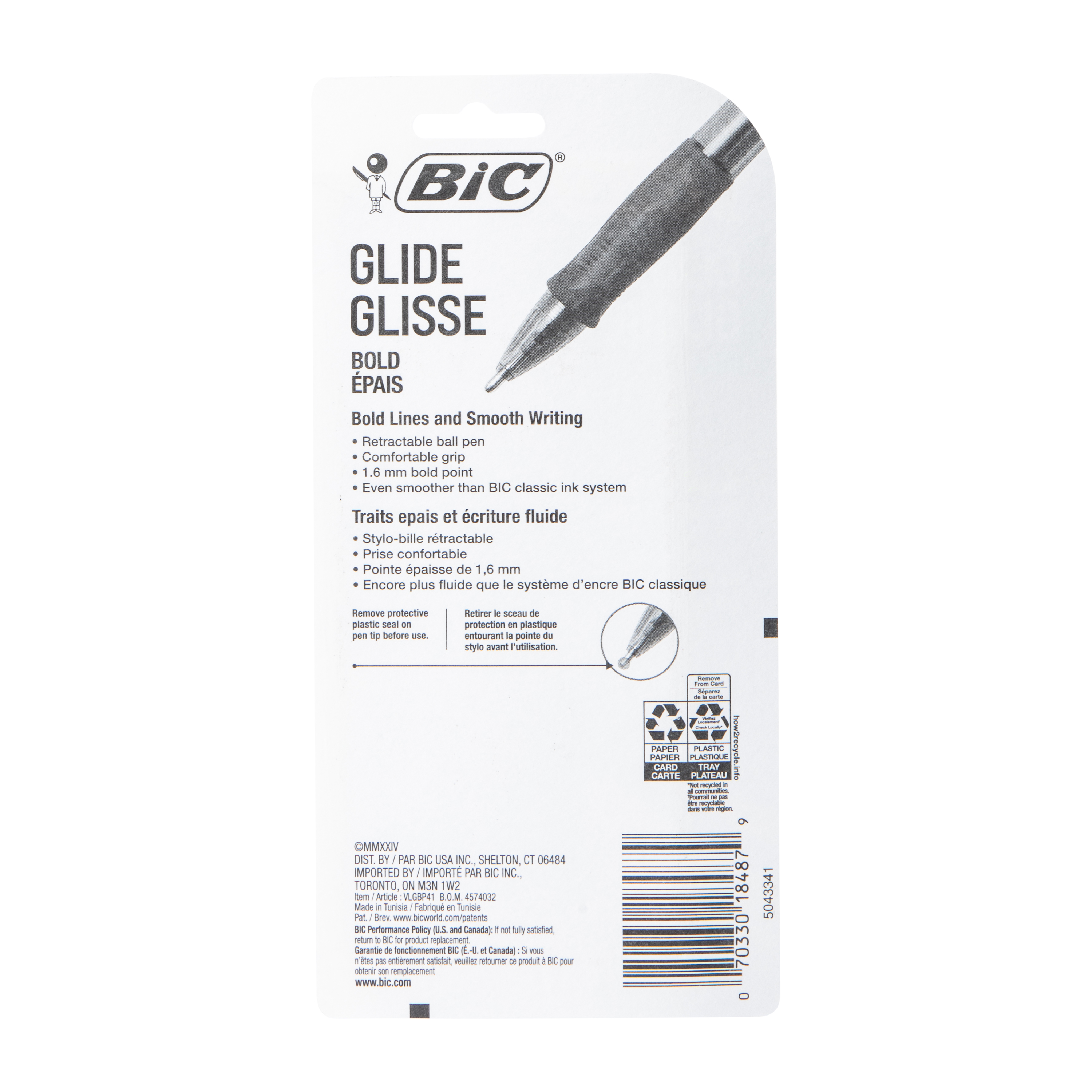 Bic® Glide Bold Ball Pens 4-Pack